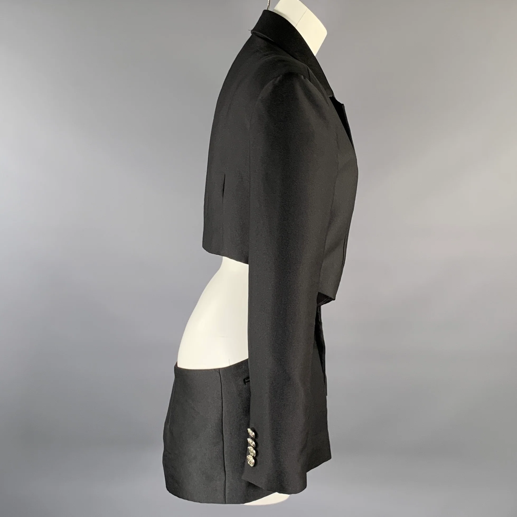 LE THANH HOA Size S Black Tuxedo Jacket - Image 2
