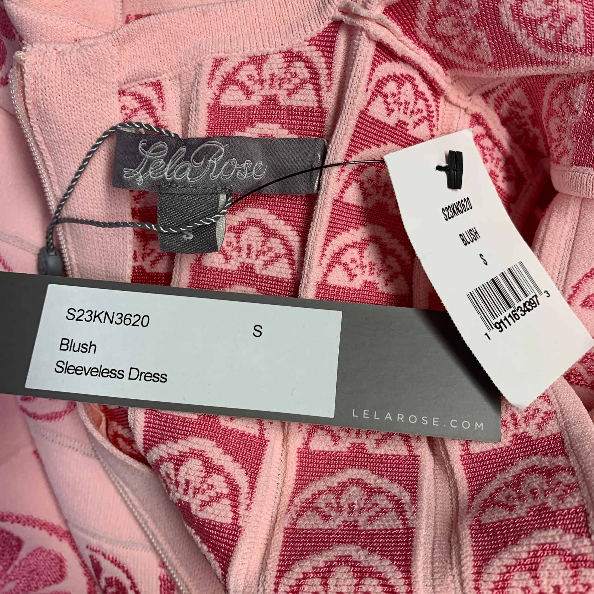 LELA ROSE Size S Pink Lemons Viscose Blend Sleeveless Pleated Dress - Image 5