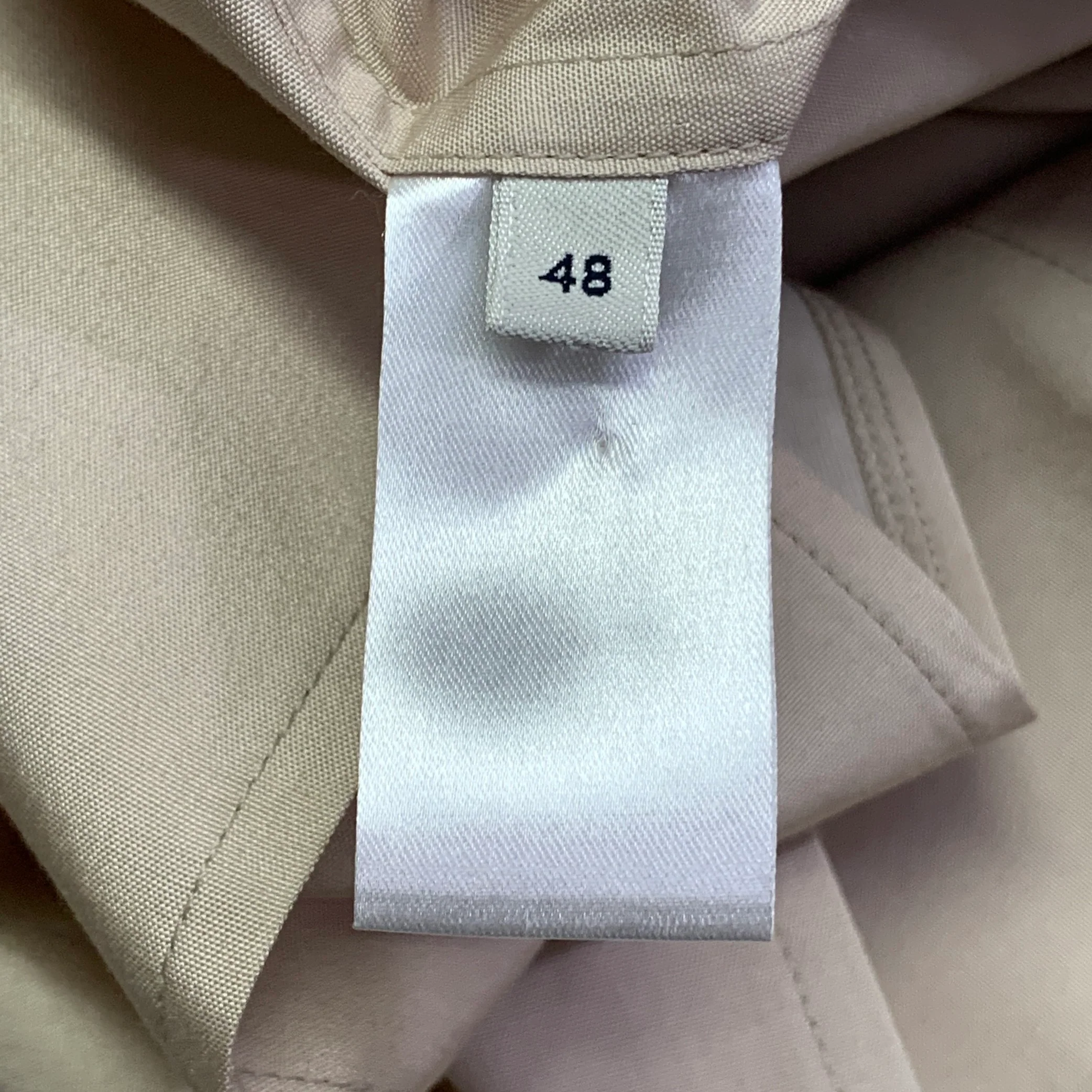 LEMAIRE Size 48 Beige Viscose Collarless One Pocket Long Sleeve Shirt - Image 8