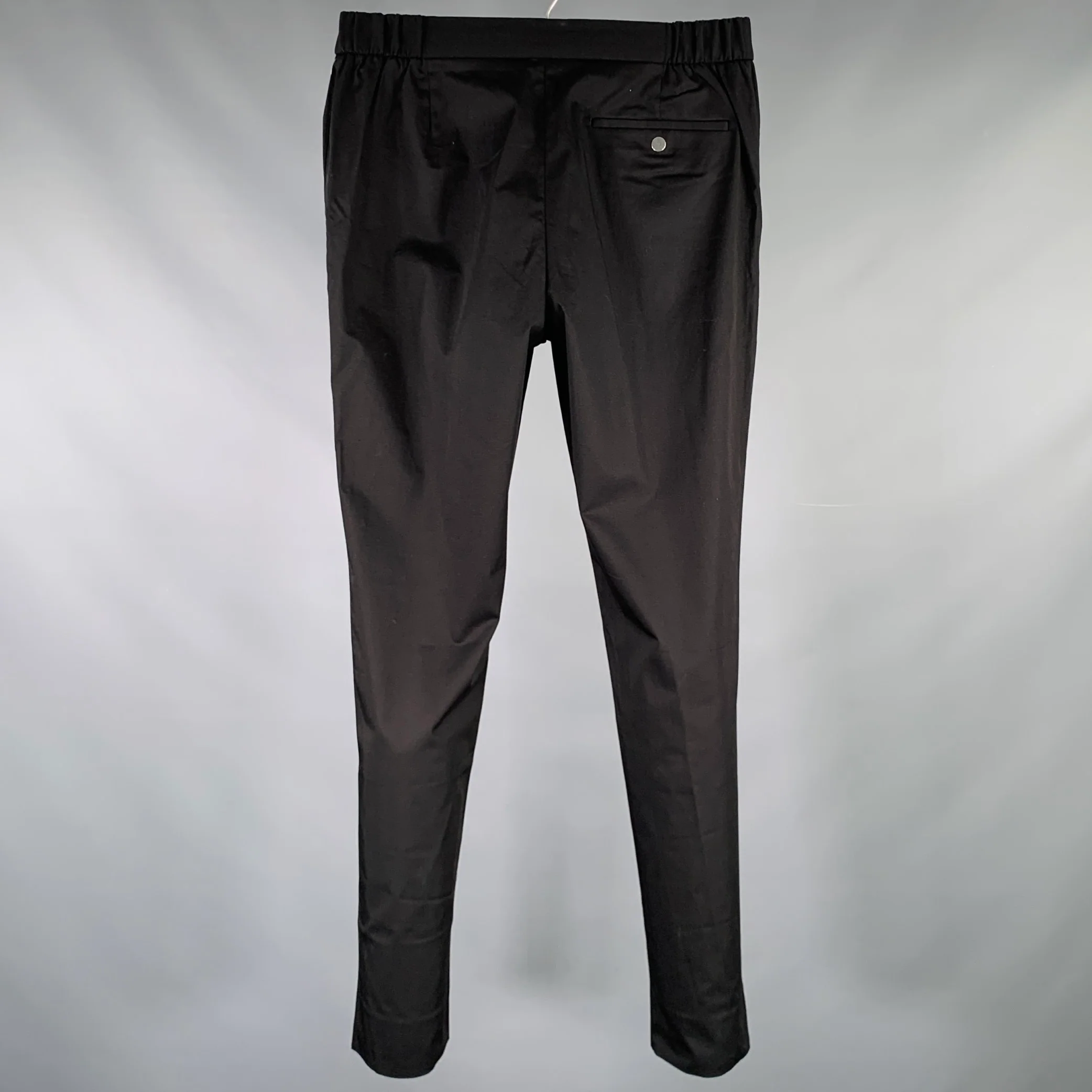 L'ESTRANGE Size M Black Cotton Blend Elastic Waistband Casual Pants - Image 3