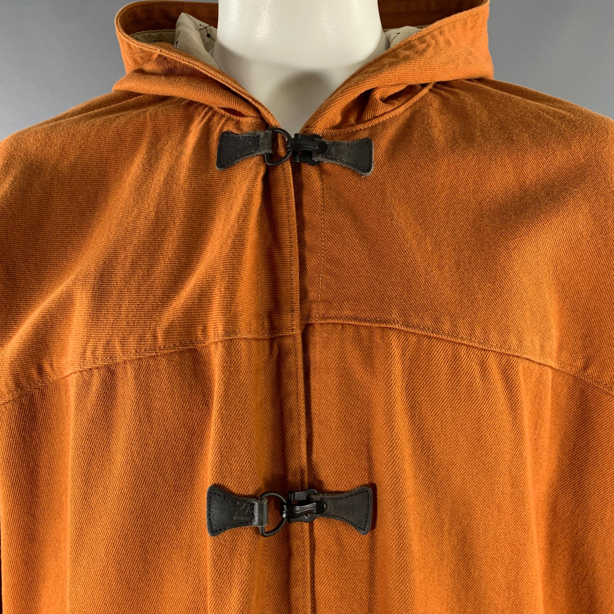 LEVI Size M Rust Cotton Parka Coat - Image 2