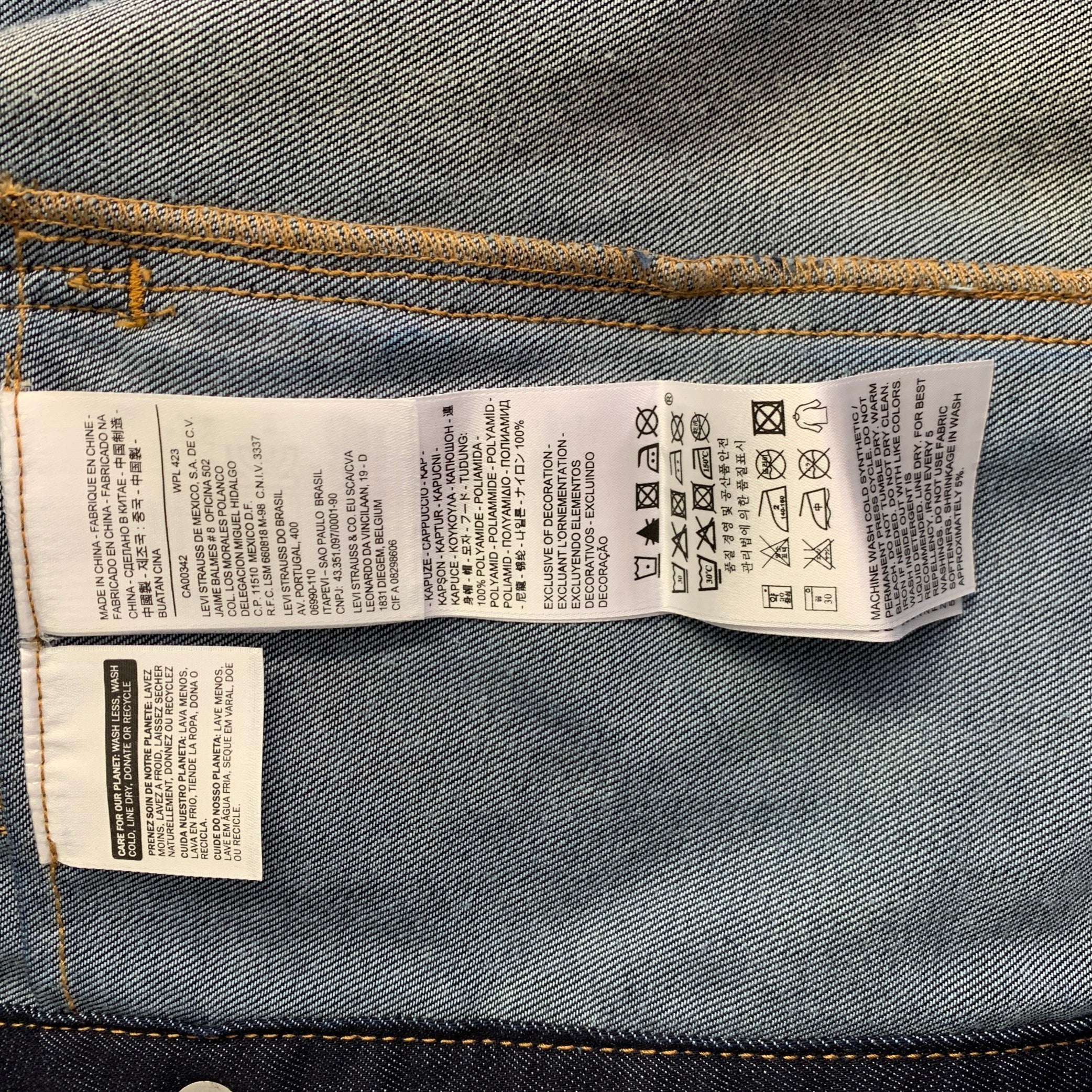 LEVI STRAUSS 2014 Size M -Commuter- Navy Contrast Stitch Cotton Blend Jacket - Image 7