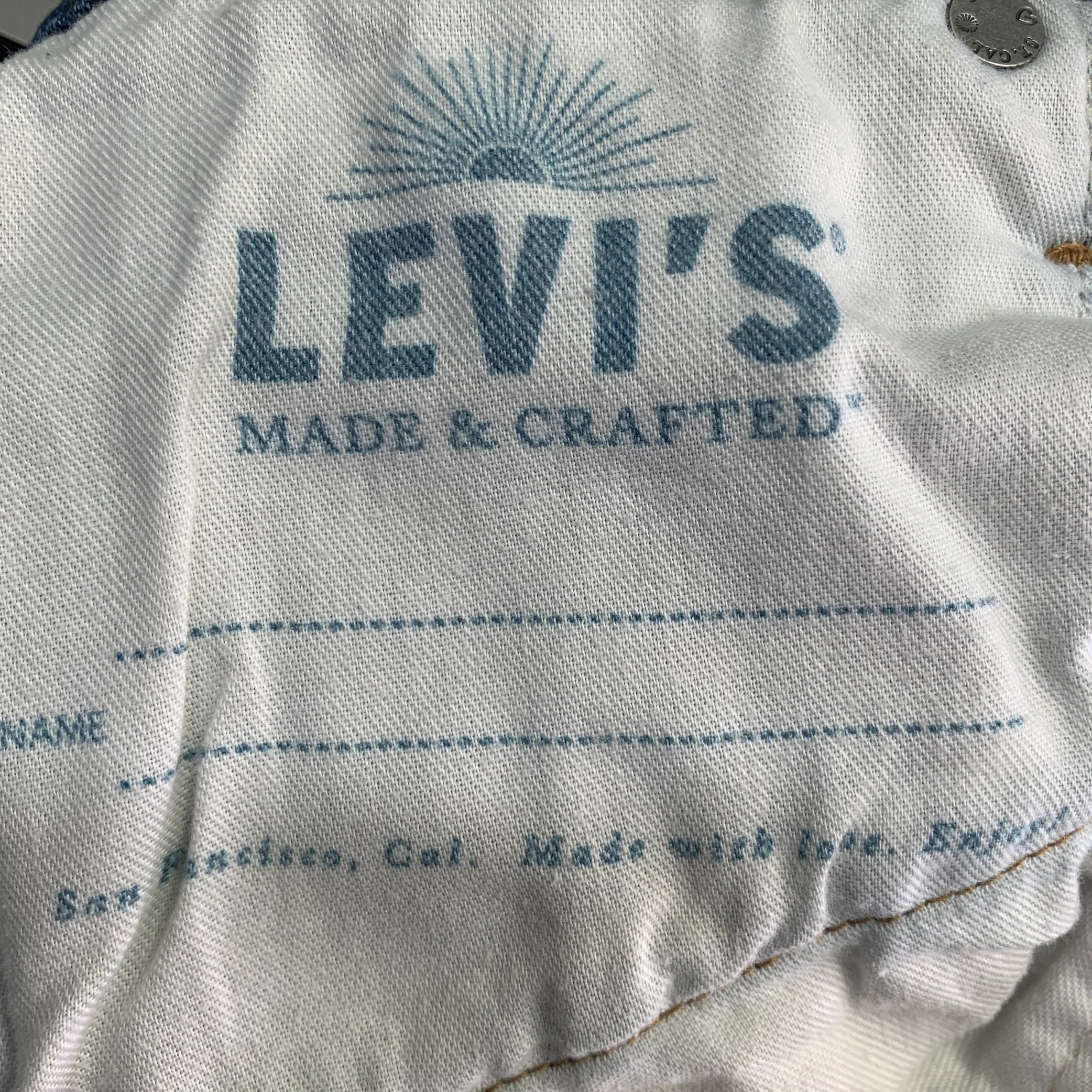 LEVI STRAUSS Size 28 511 Blue Organic Cotton Slim Selvedge Jeans - Image 7