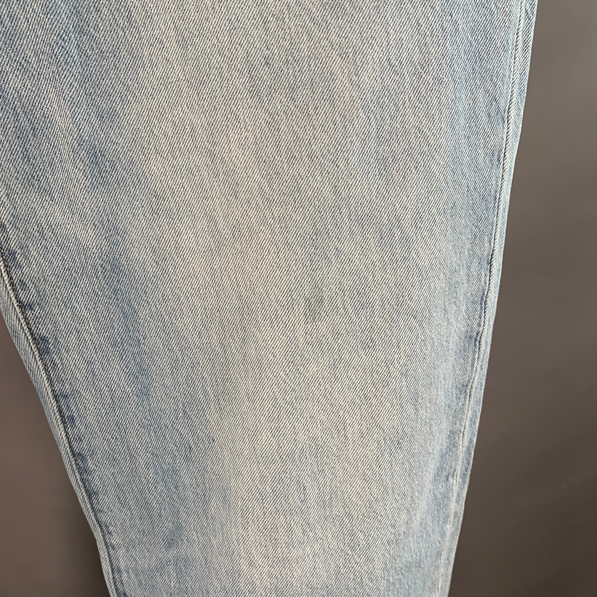 LEVI STRAUSS Size 32 Blue Cotton Wide Leg Distressed Raw Edge Jeans - Image 6