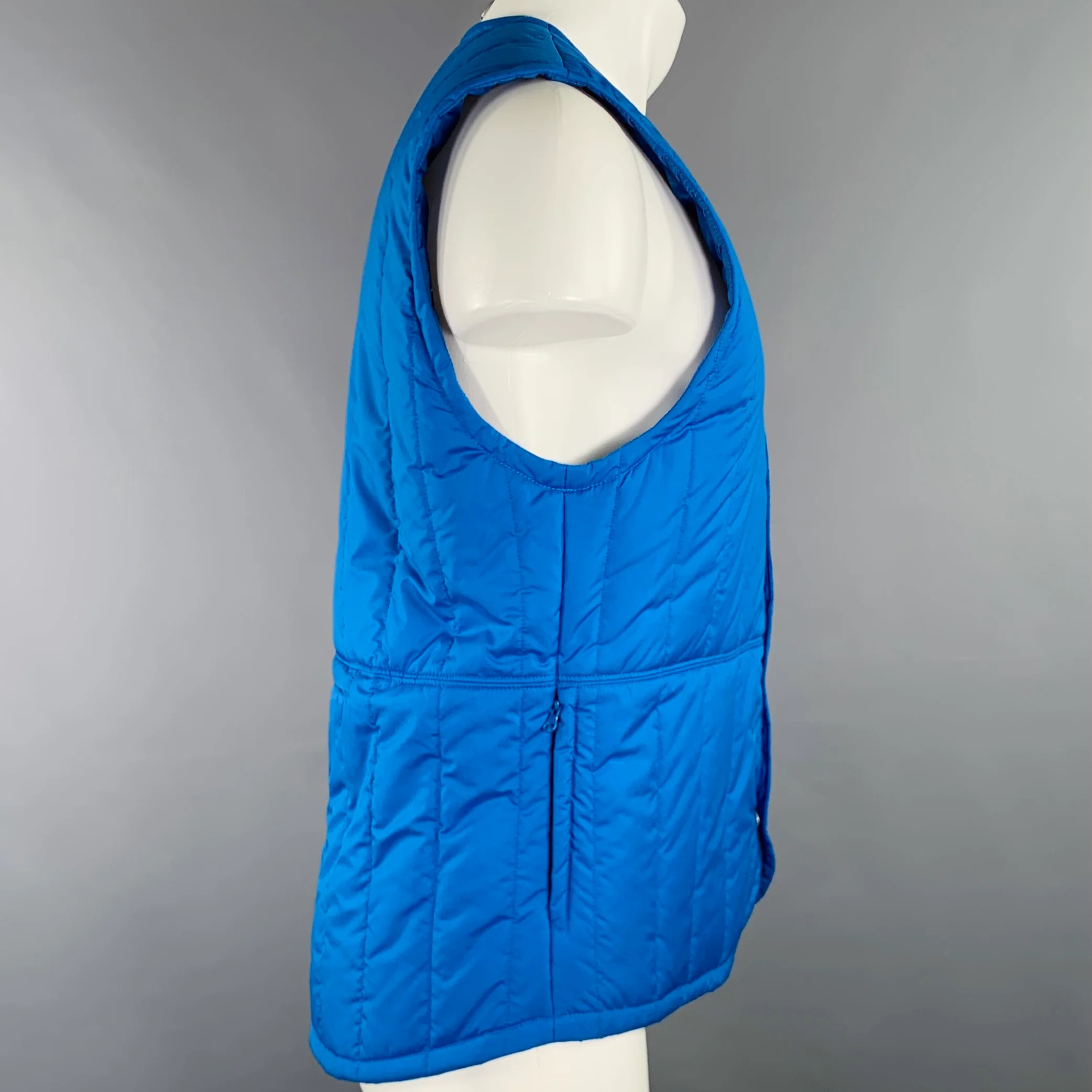 LEVI STRAUSS Size M Blue Quilted Polyester Vest - Image 3
