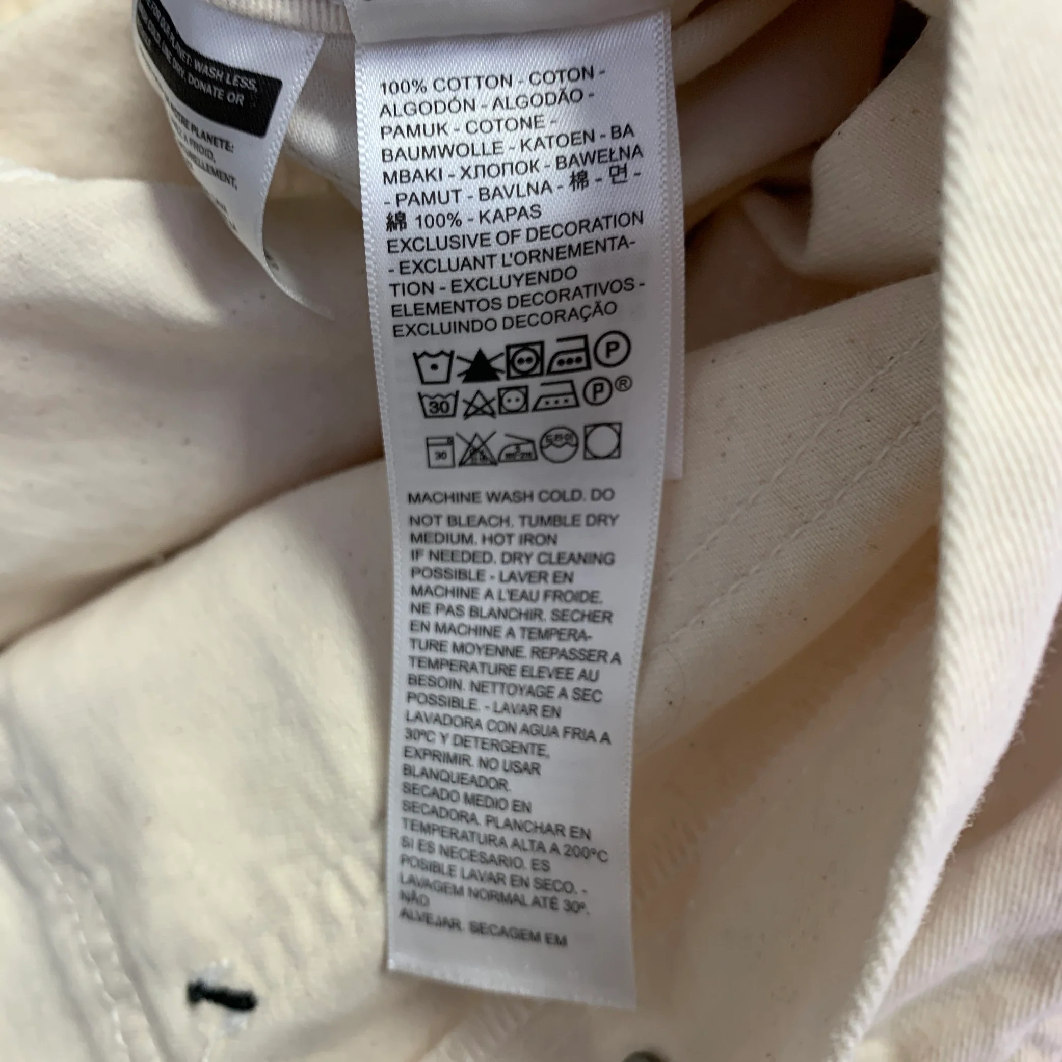 LEVI STRAUSS Size M Stay Loose Beige Cotton Long Sleeve Coveralls Jumpsuit - Image 6