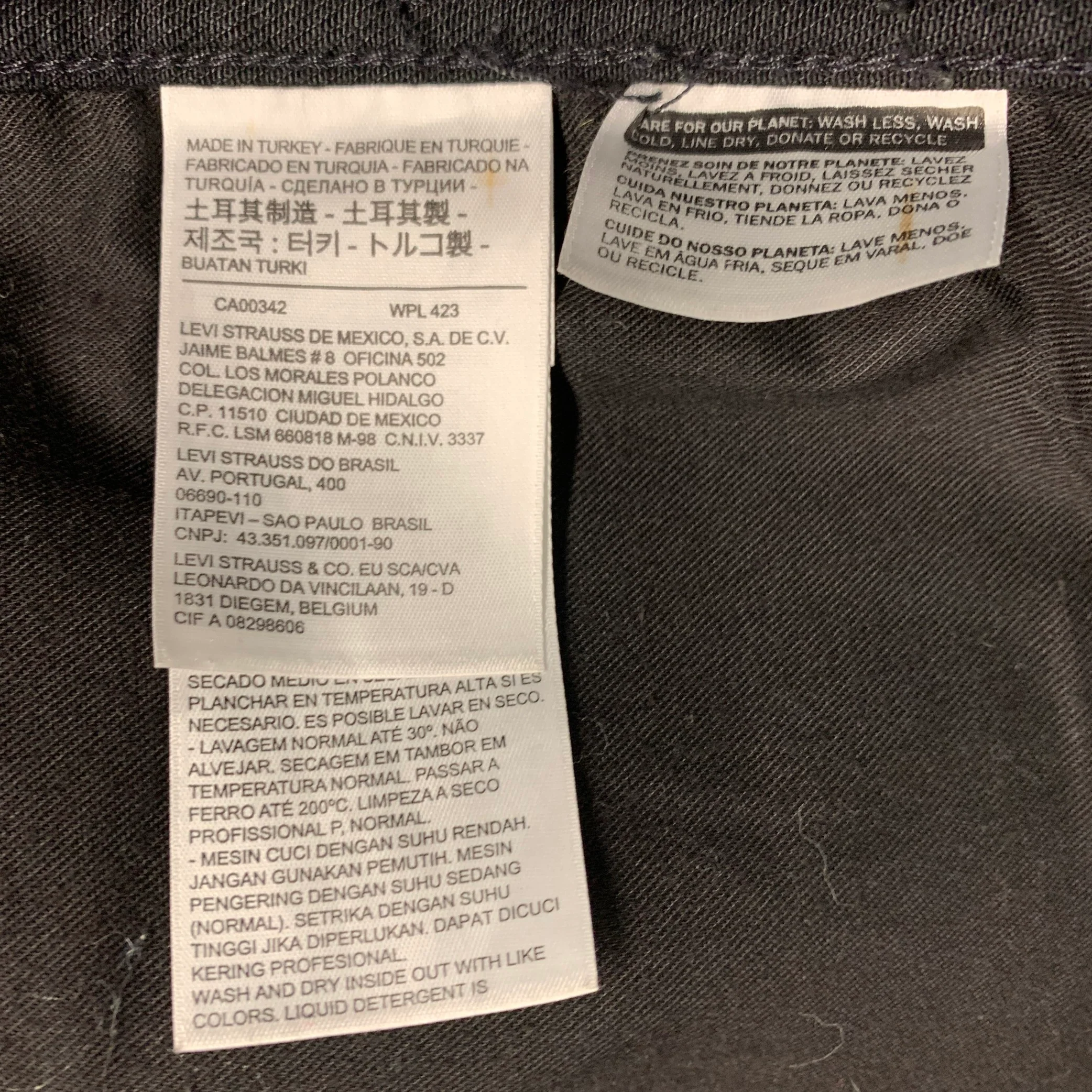 LEVI STRAUSS Size S Black Cotton Worker Jacket - Image 7