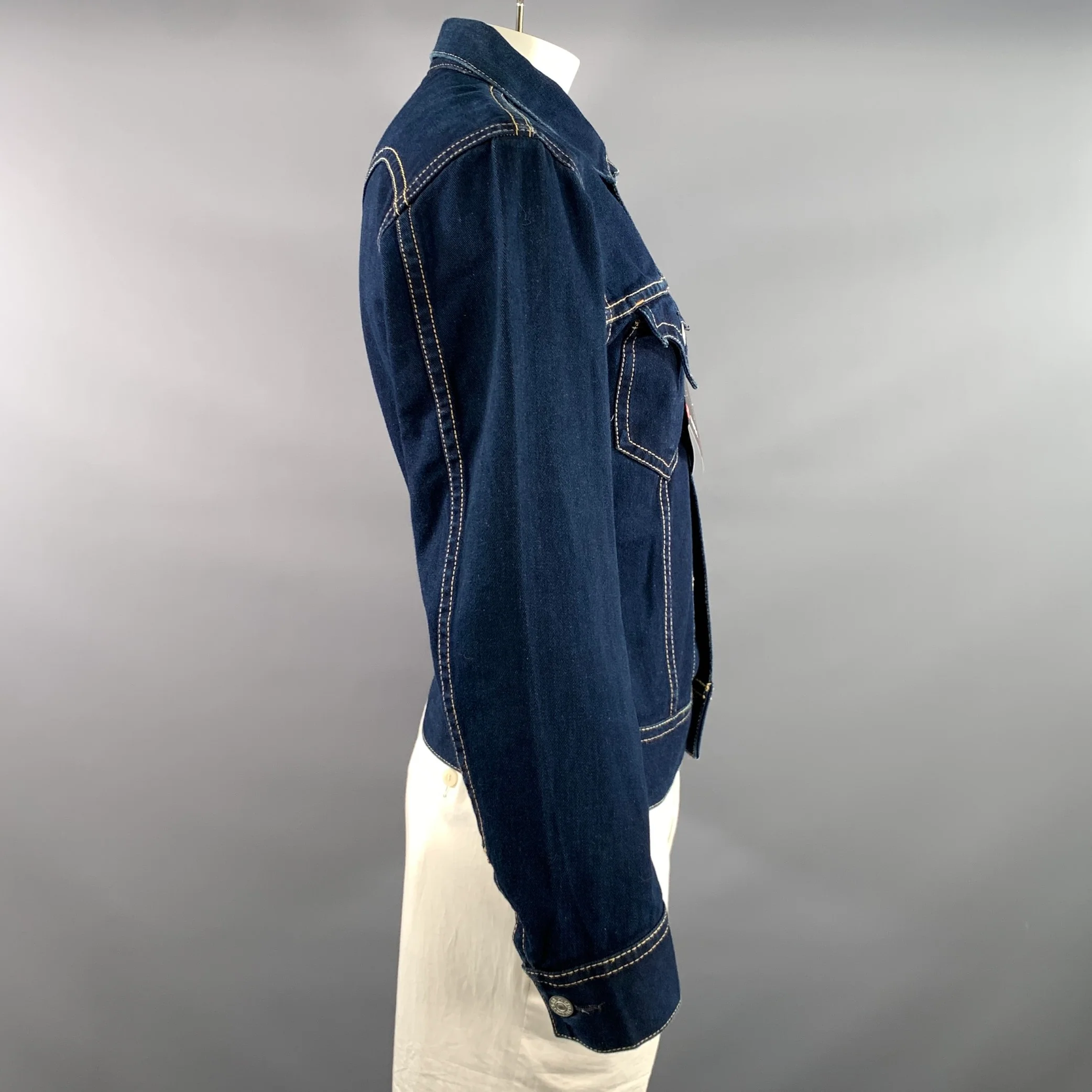 LEVI'S Size L Navy Heather Cotton polyester Dagger Jacket - Image 2