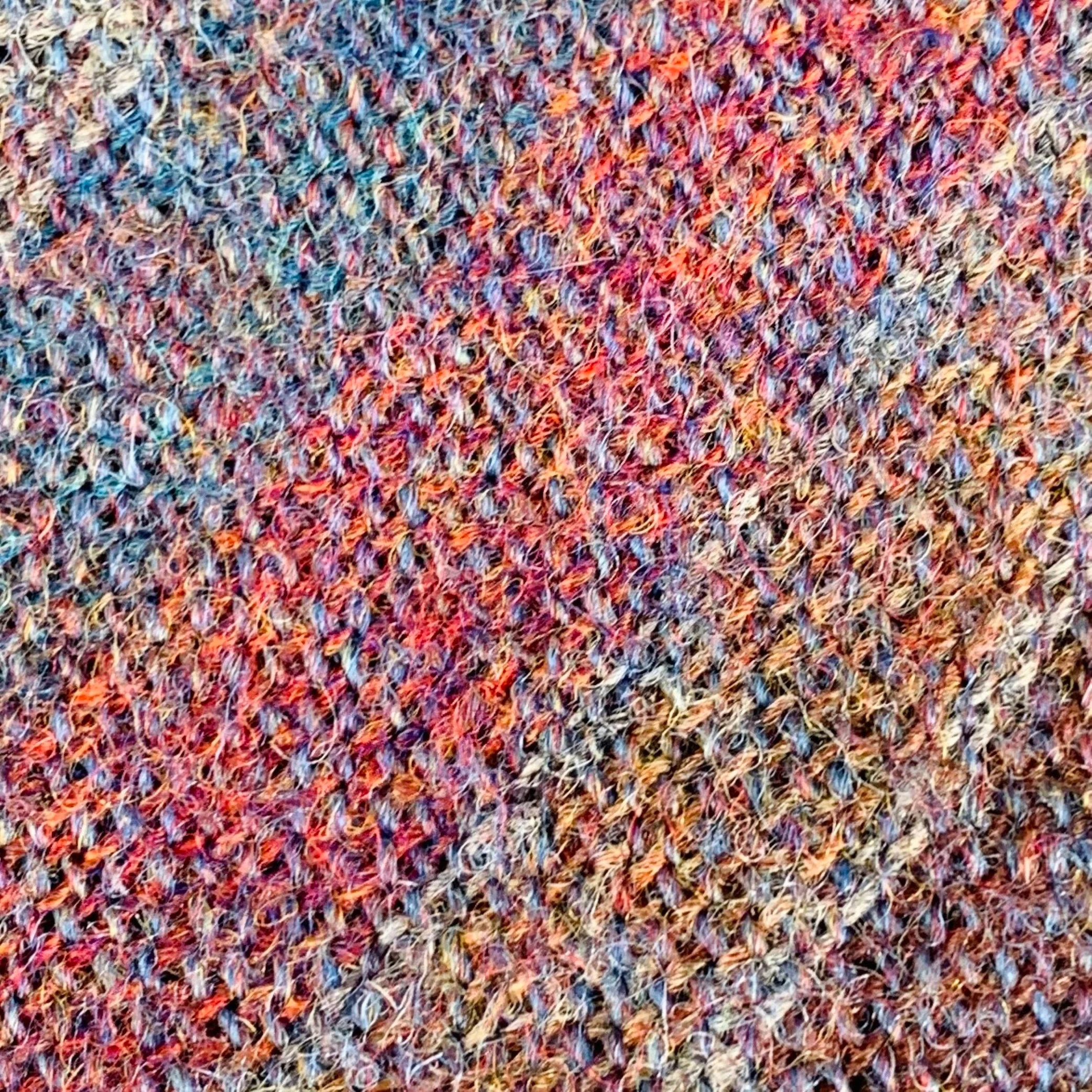 LIBERTY OF LONDON Blue Multi-Color Diagonal Stripe Wool Woven Tie - Image 2