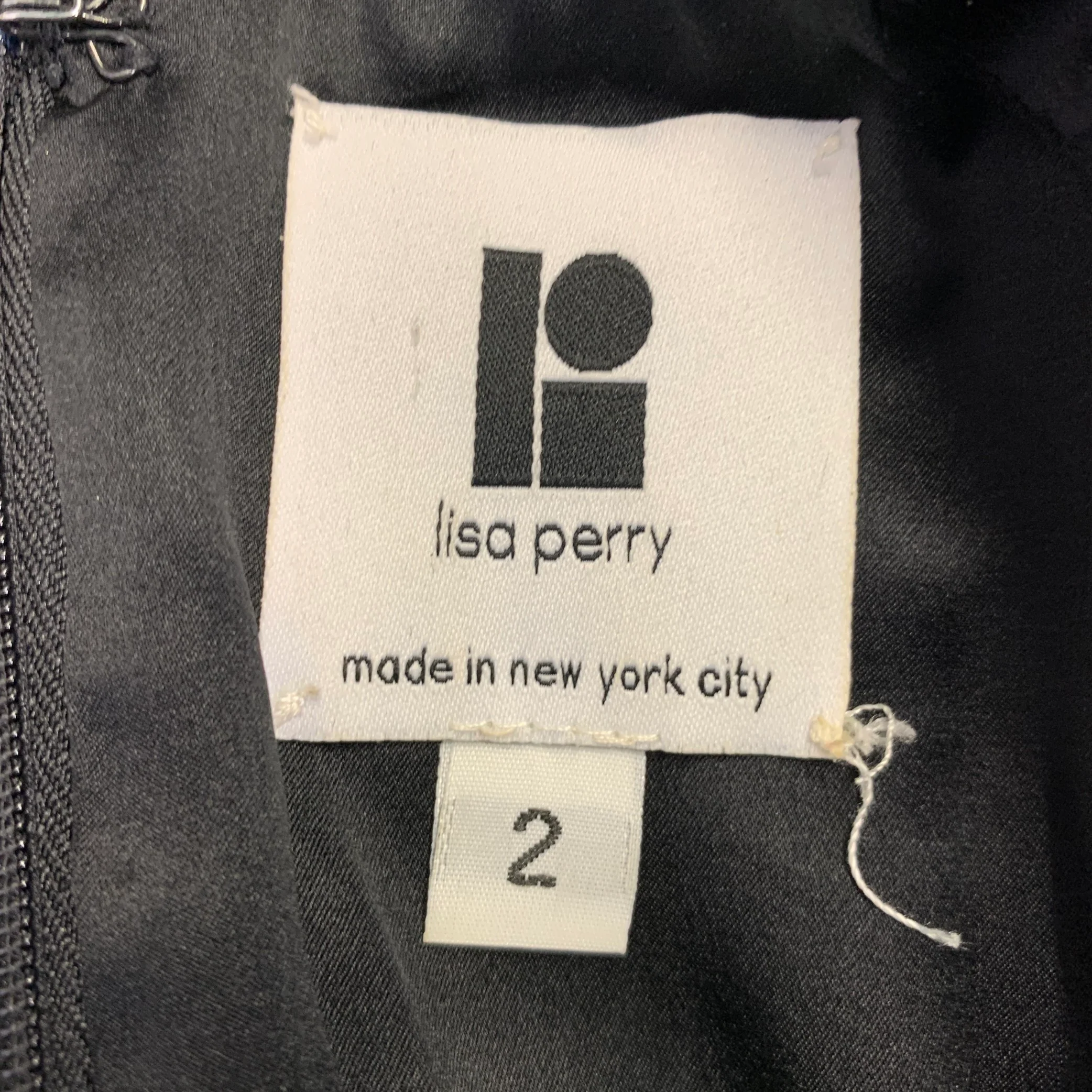LISA PERRY Size 2 Black Cream Wool Circles Short Sleeve Dress - Image 4