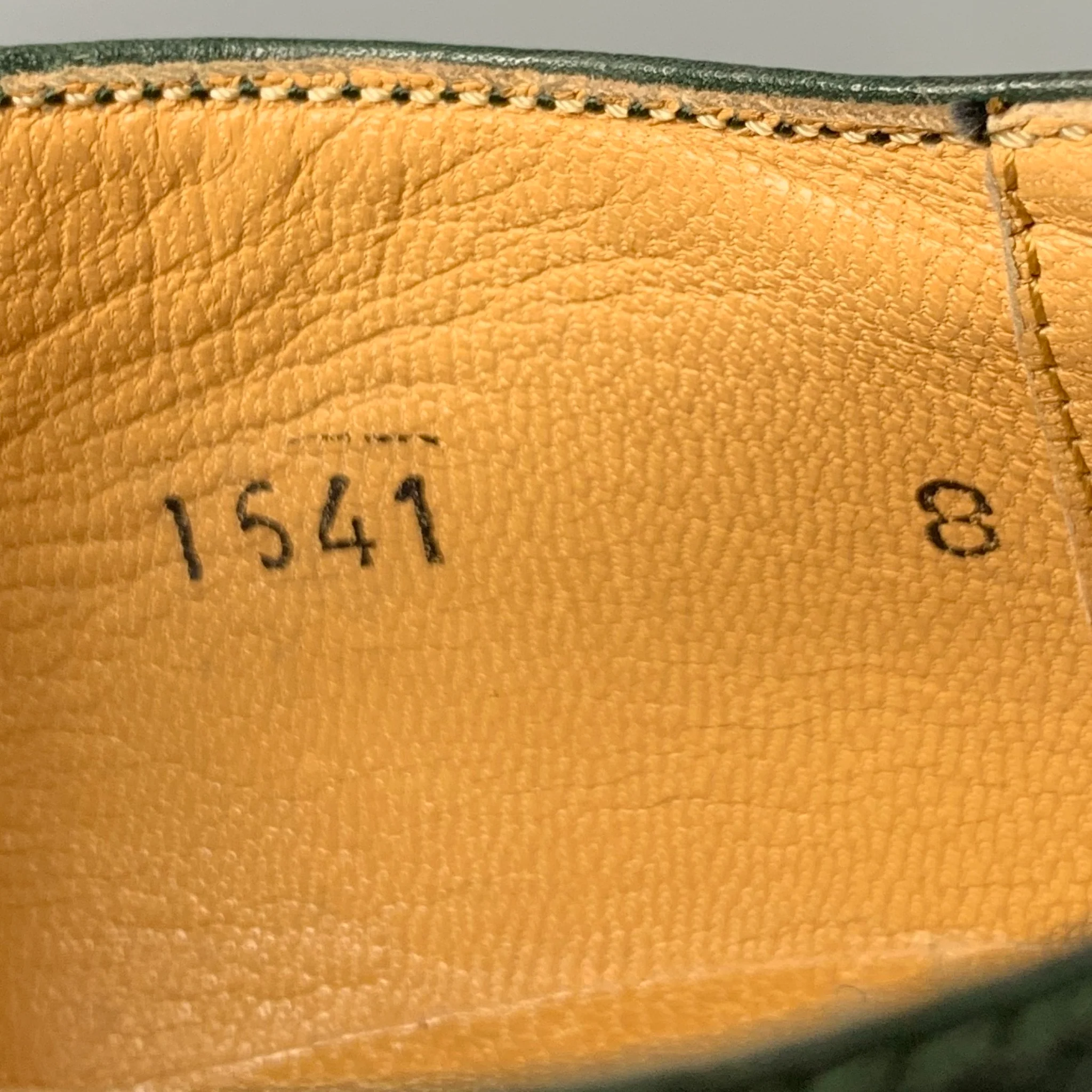 LOBB'S Size 8 Green Perforated Suede Wingtip Lace Up Shoes - Image 8