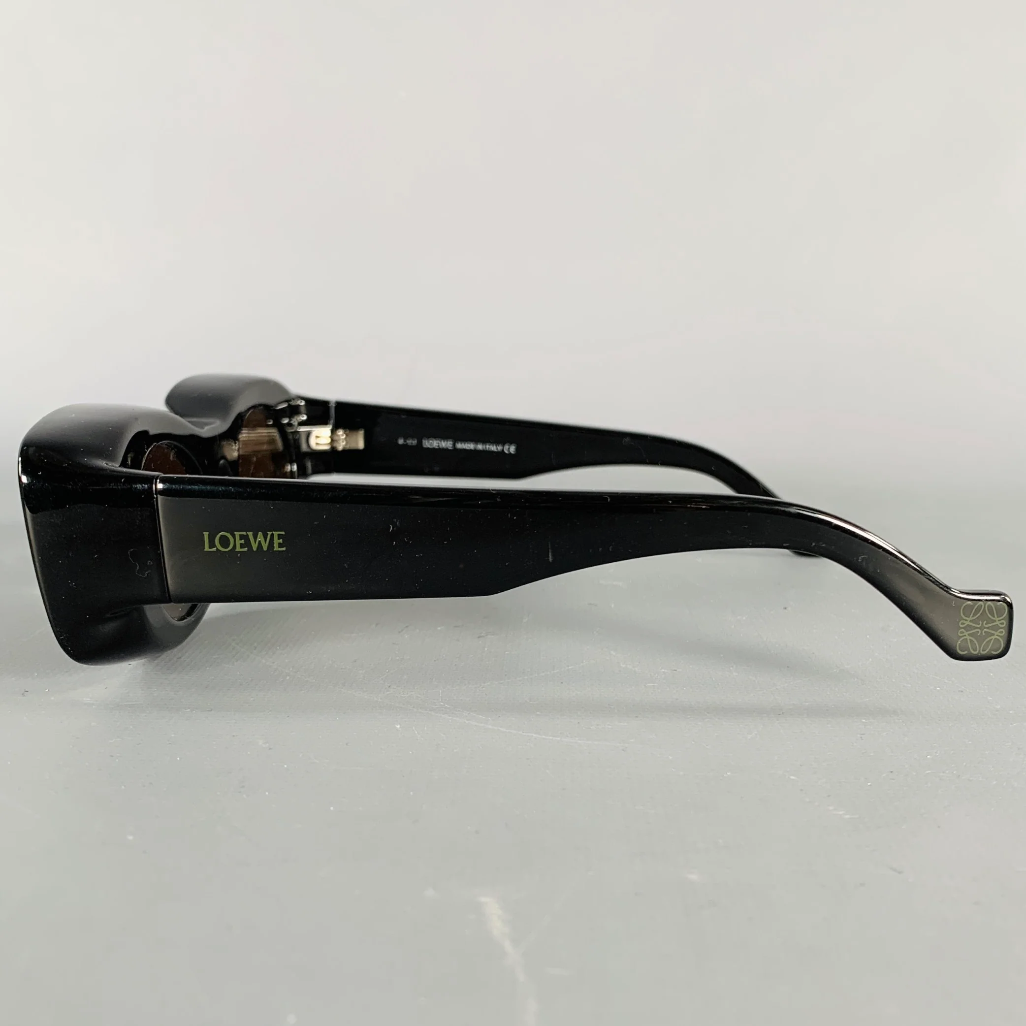 LOEWE x PAULA'S IBIZA Black Dark Green Color Block Acetate Sunglasses - Image 4