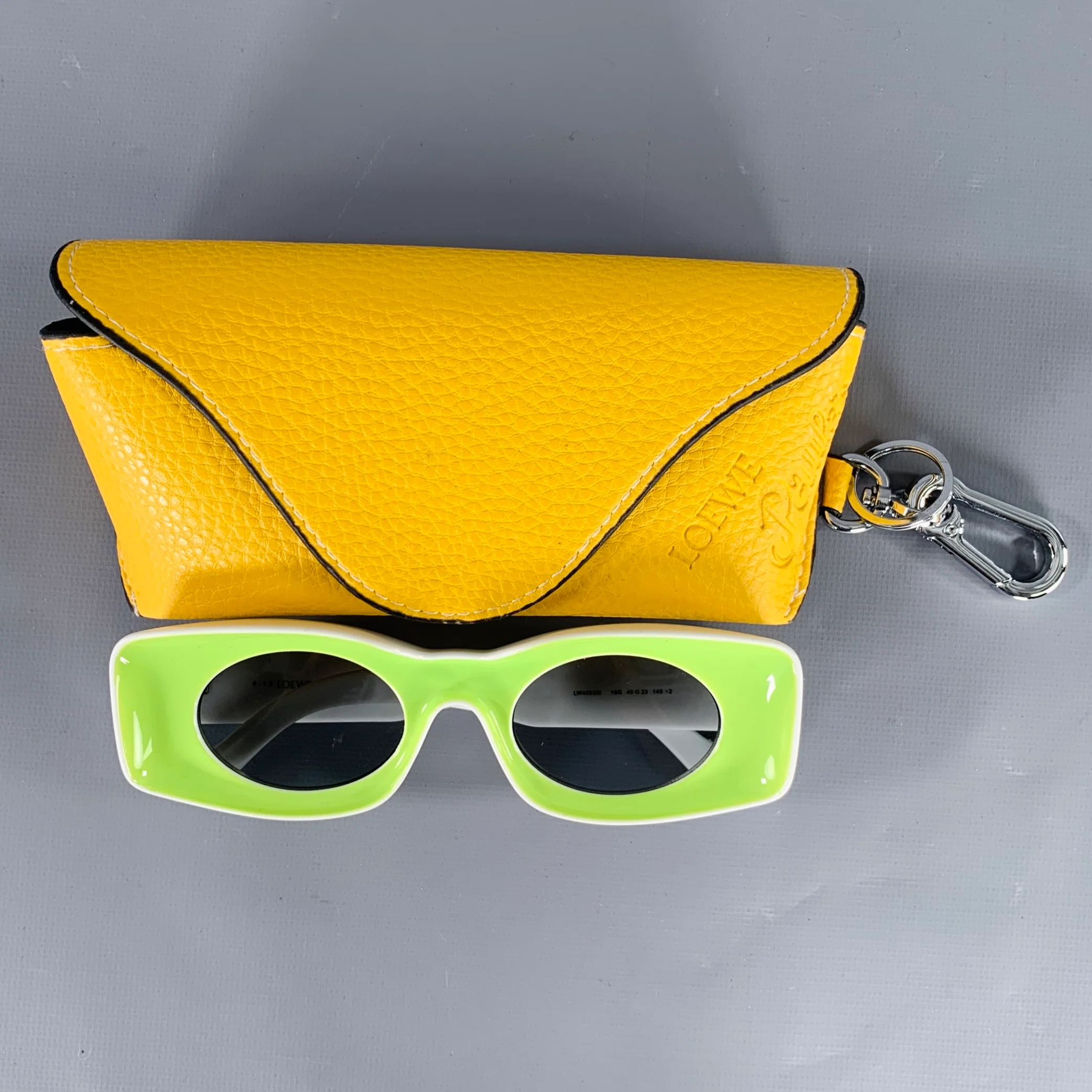 LOEWE x PAULA'S IBIZA White Green Acetate Two Tone Sunglasses - Image 7
