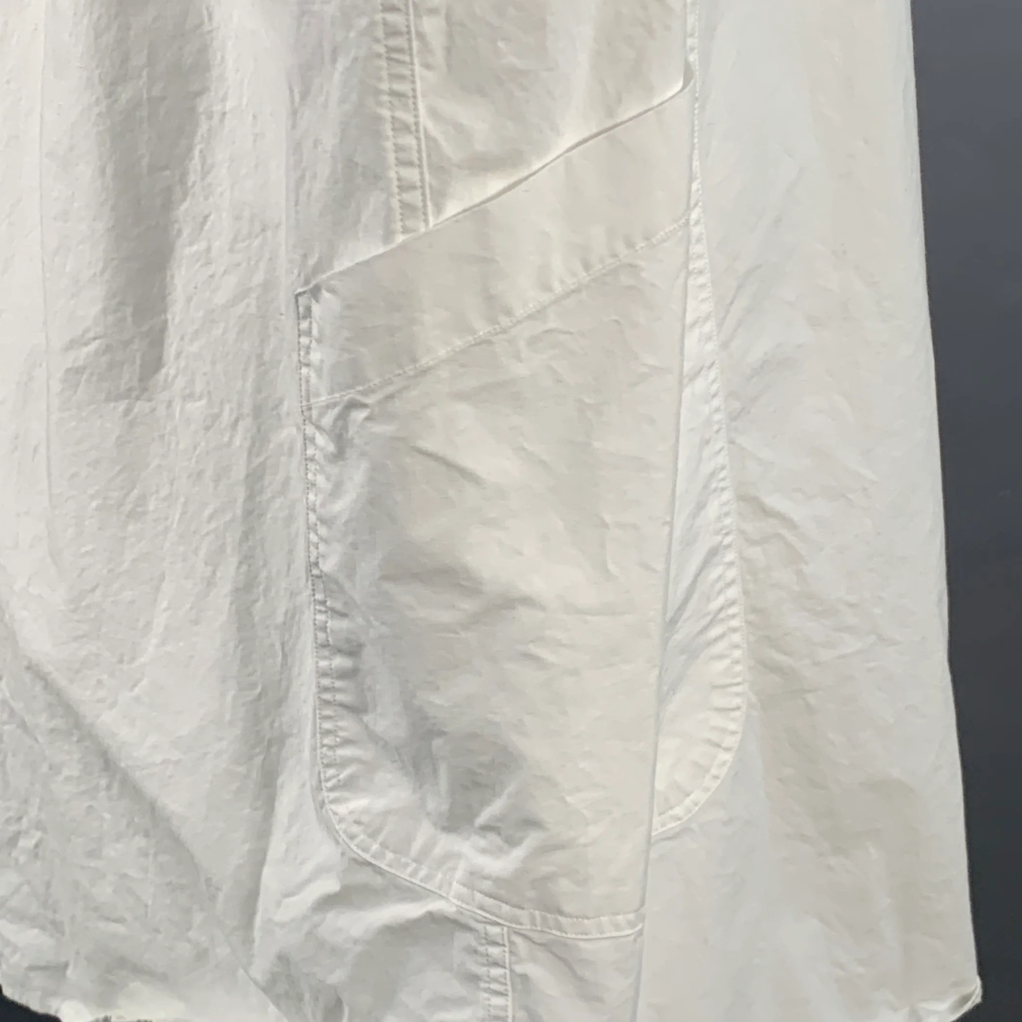 LOLO LIKE Size M White Cotton Club Collar Pullover - Image 4