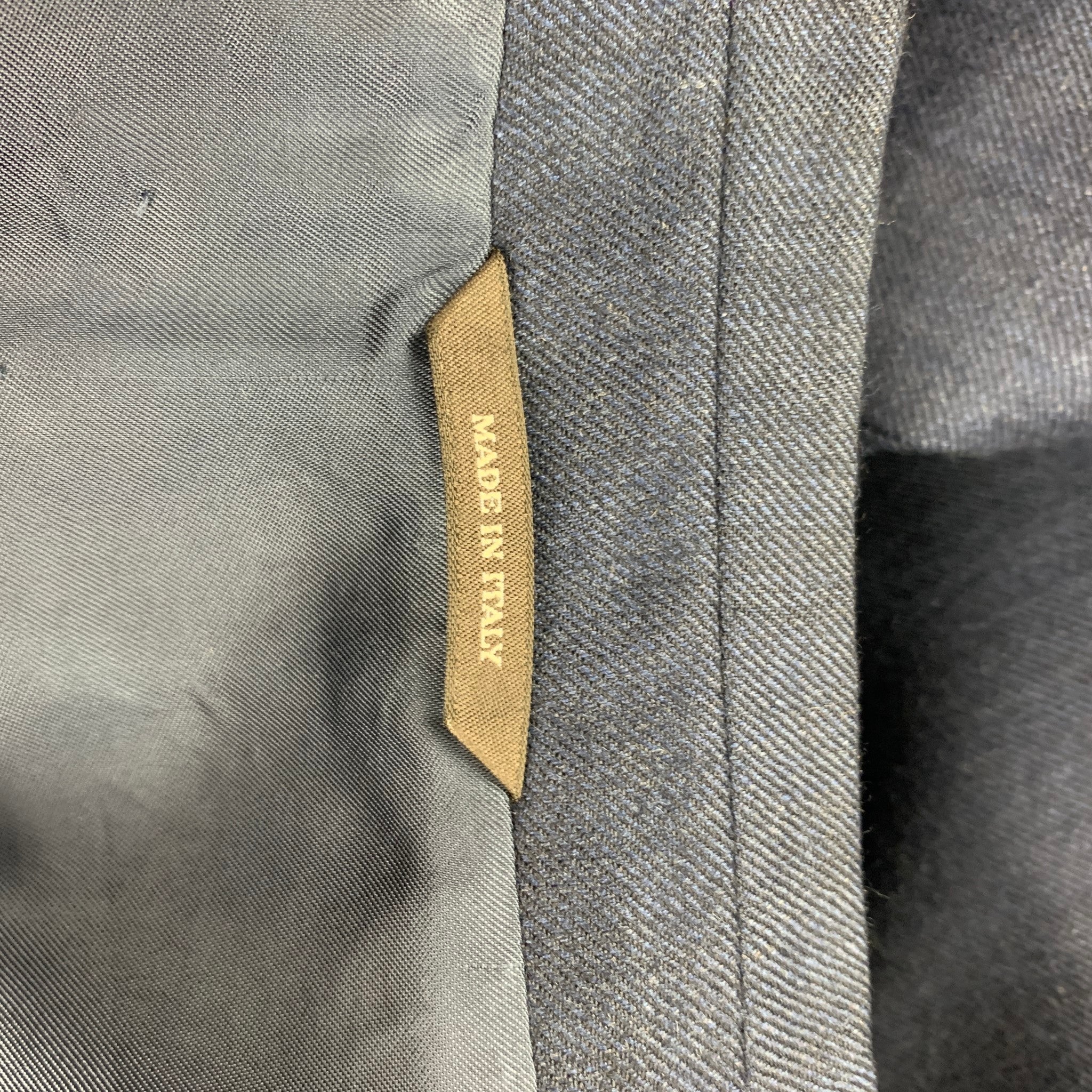LORO PIANA Size 38 Blue Cashmere Single Breasted Sport Coat - Image 7