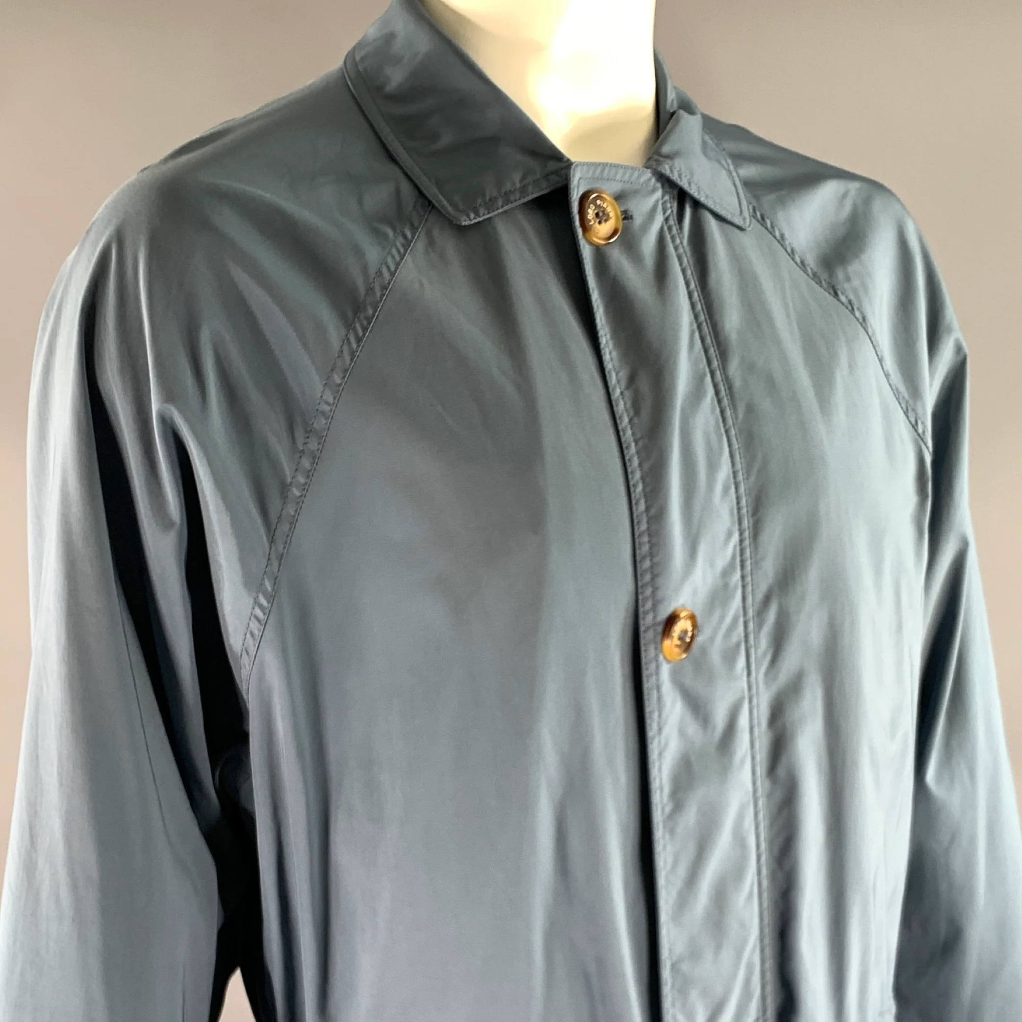 LORO PIANA Size L Blue Polyamide Field Jacket - Image 4