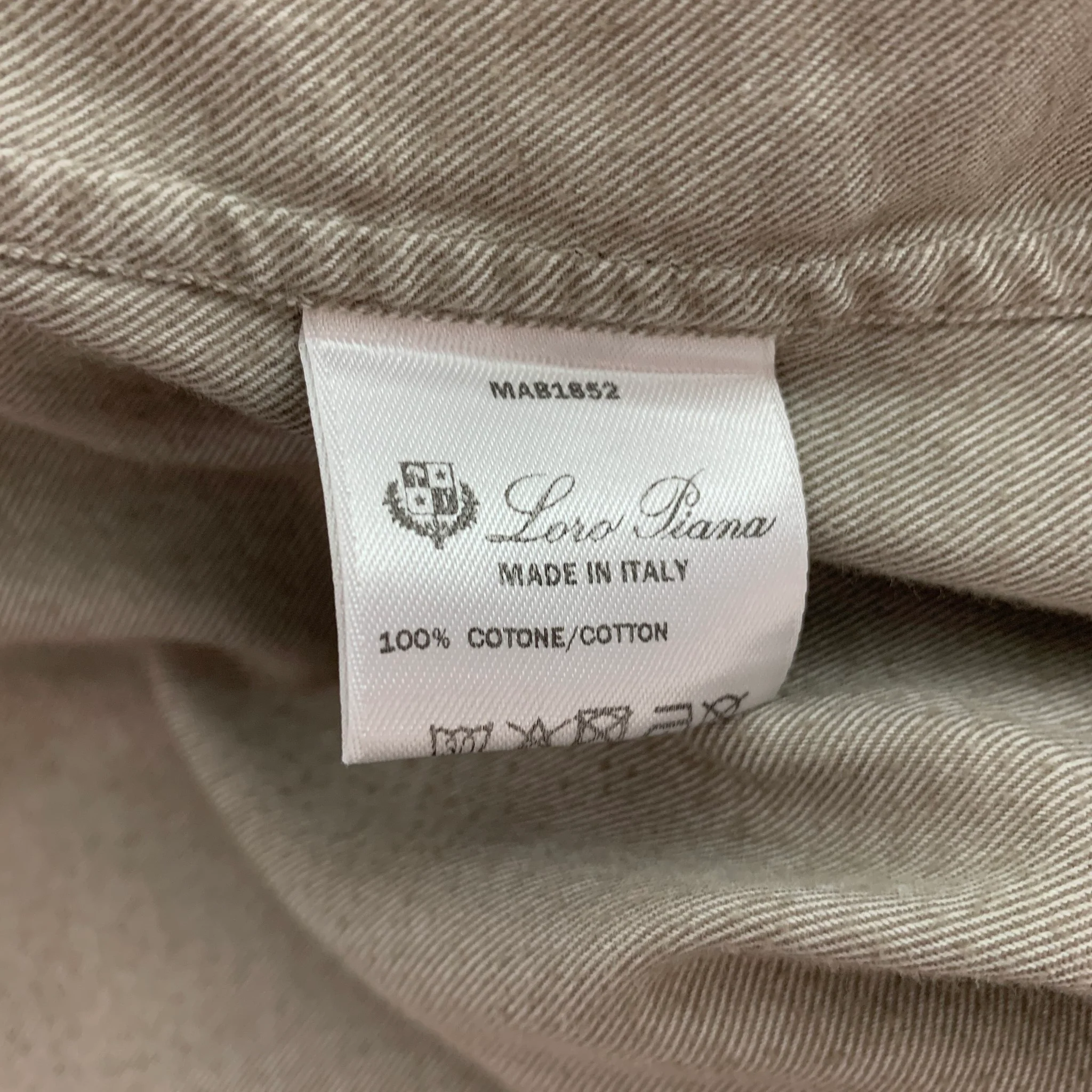 LORO PIANA Size M Grey Cotton Button Up Long Sleeve Shirt - Image 4