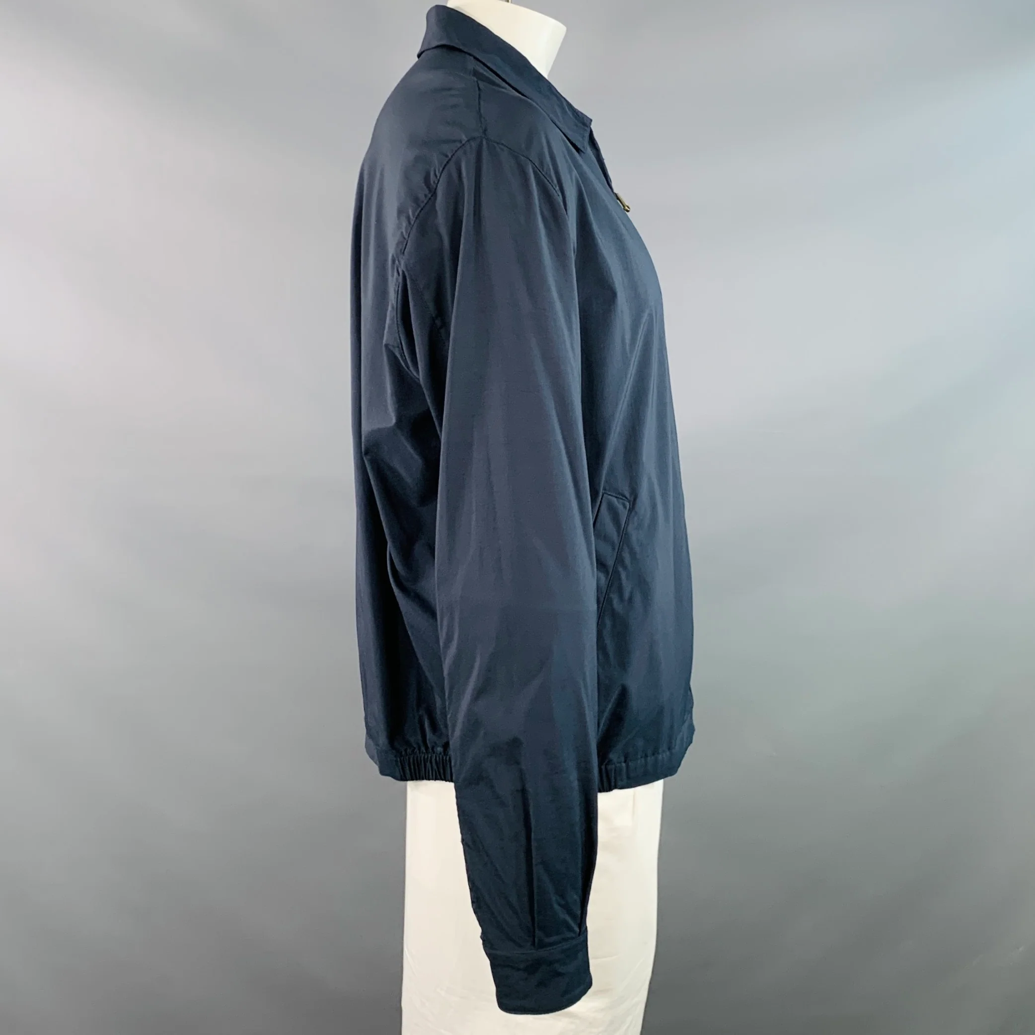 LORO PIANA Size XXL Navy Polyamide Zip Up Jacket - Image 2
