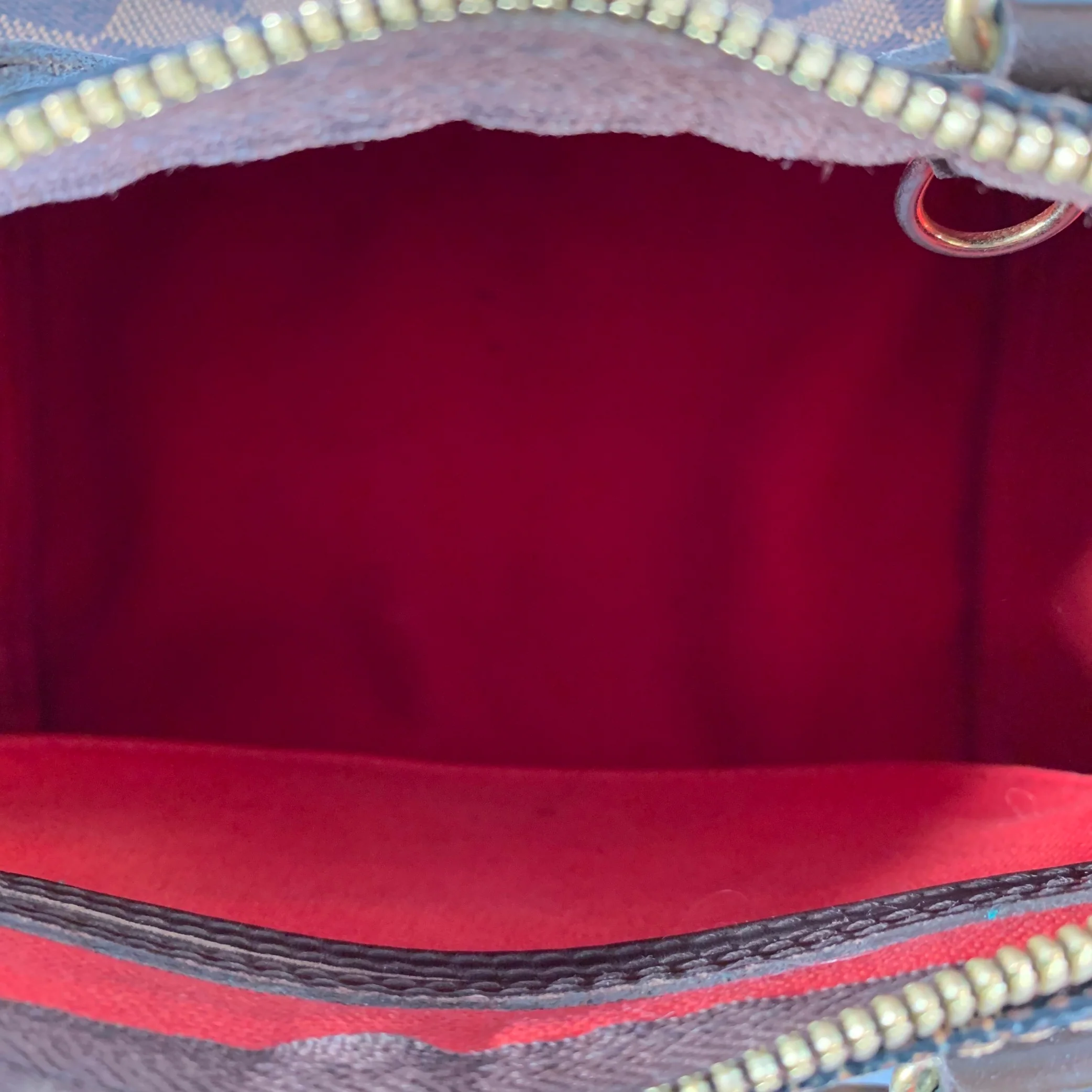 LOUIS VUITTON Ebene Speedy Bandouliere 25 Brown Tan Damier Leather Trim Canvas Handbag - Image 7