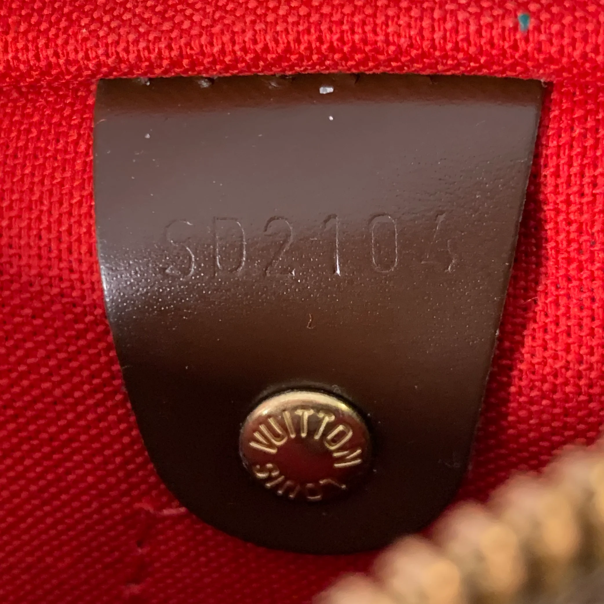 LOUIS VUITTON Ebene Speedy Bandouliere 25 Brown Tan Damier Leather Trim Canvas Handbag - Image 8