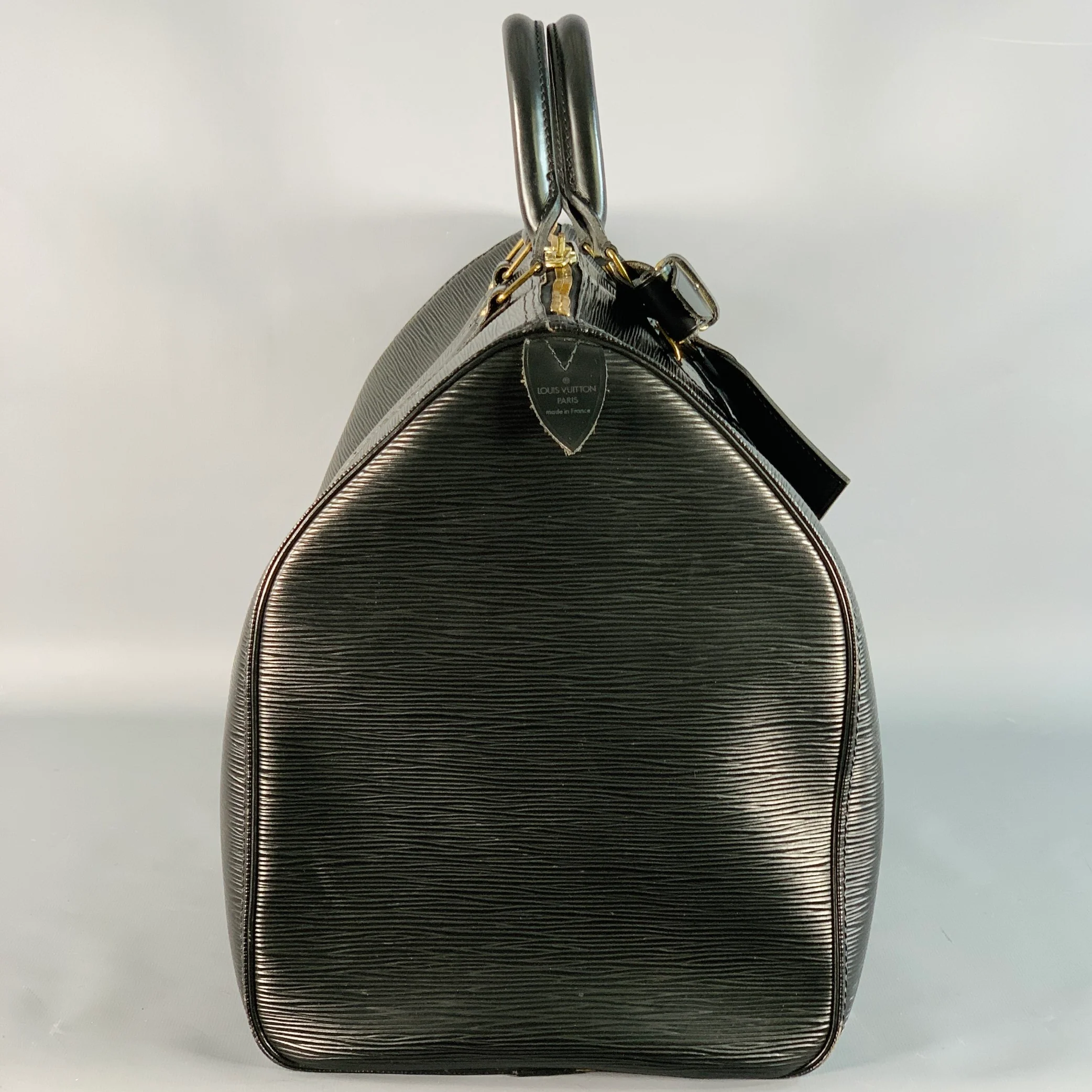 LOUIS VUITTON Keepall Black Epi Leather Duffle Bag - Image 4