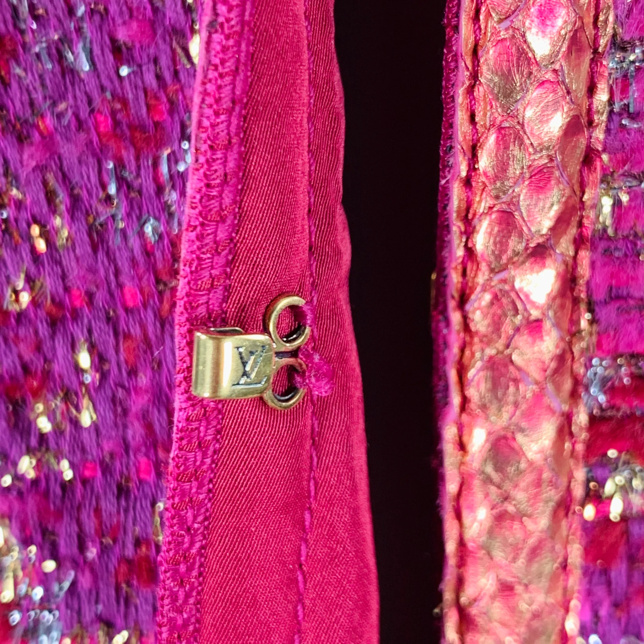 LOUIS VUITTON Size 10 Purple Fuchsia Cotton Blend Jacket Blazer - Image 7