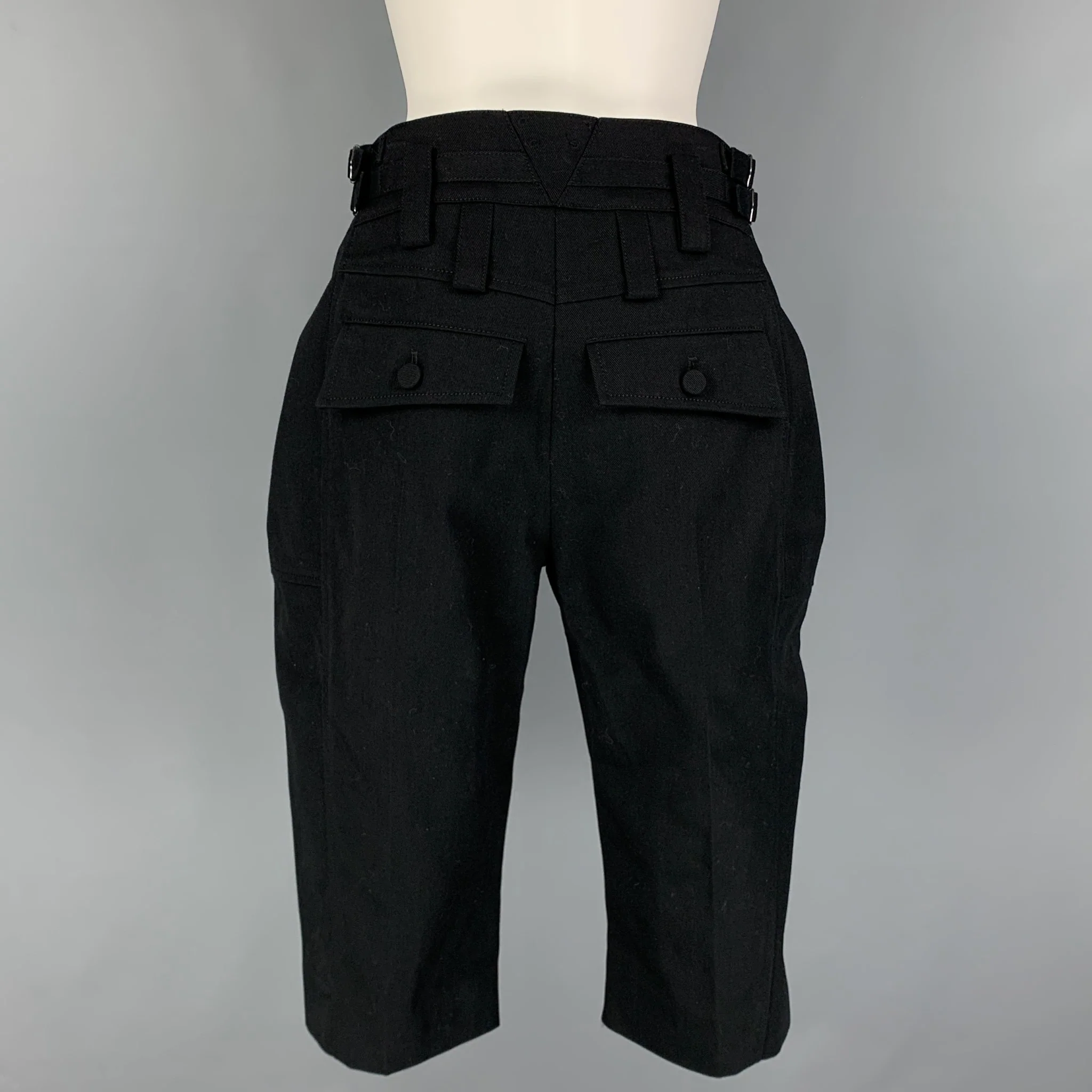 LOUIS VUITTON Size 2 Black Cotton Polyester Bermuda Dress Pants - Image 3