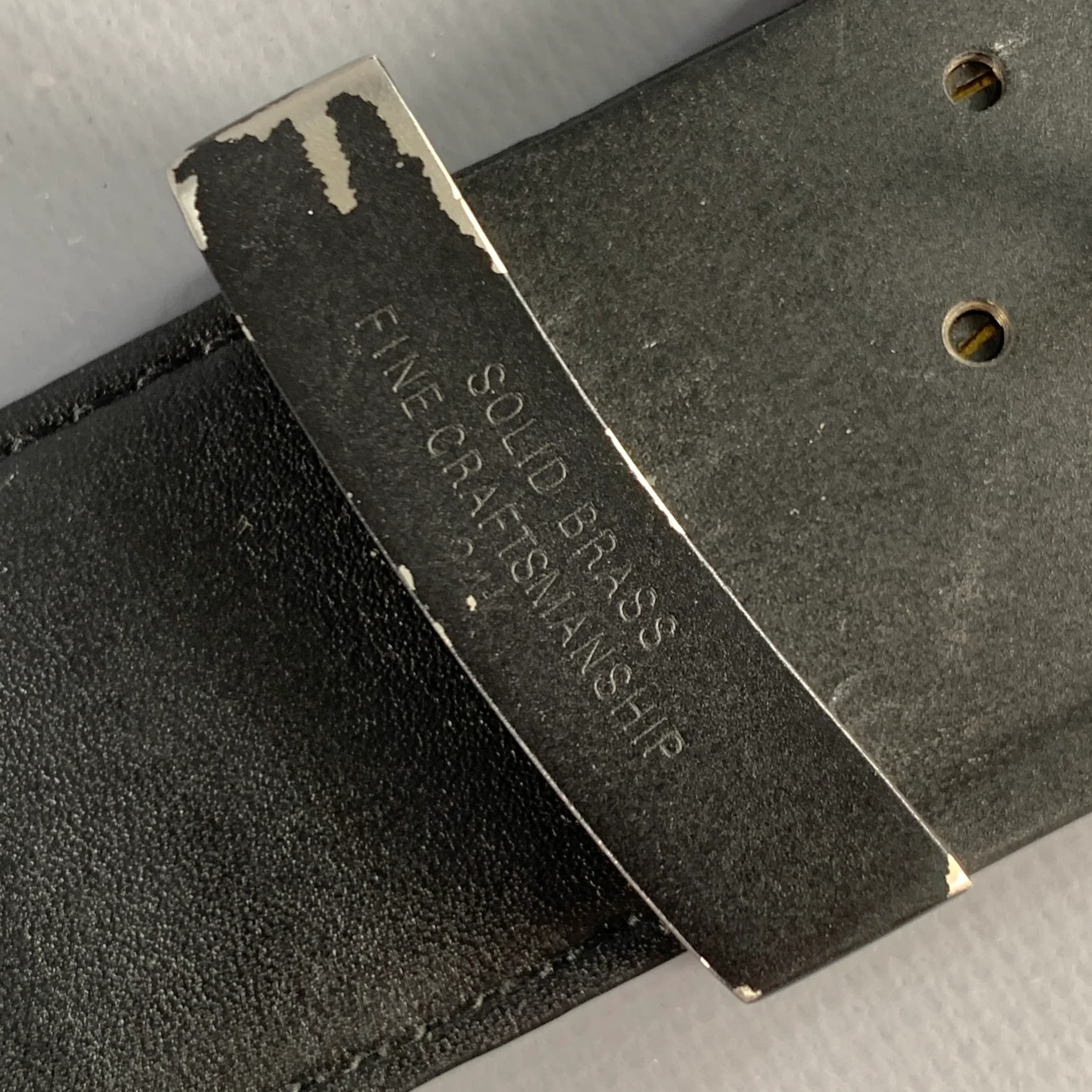 LOUIS VUITTON Size 35 Grey Black Checkered Coated Canvas Belt - Image 8
