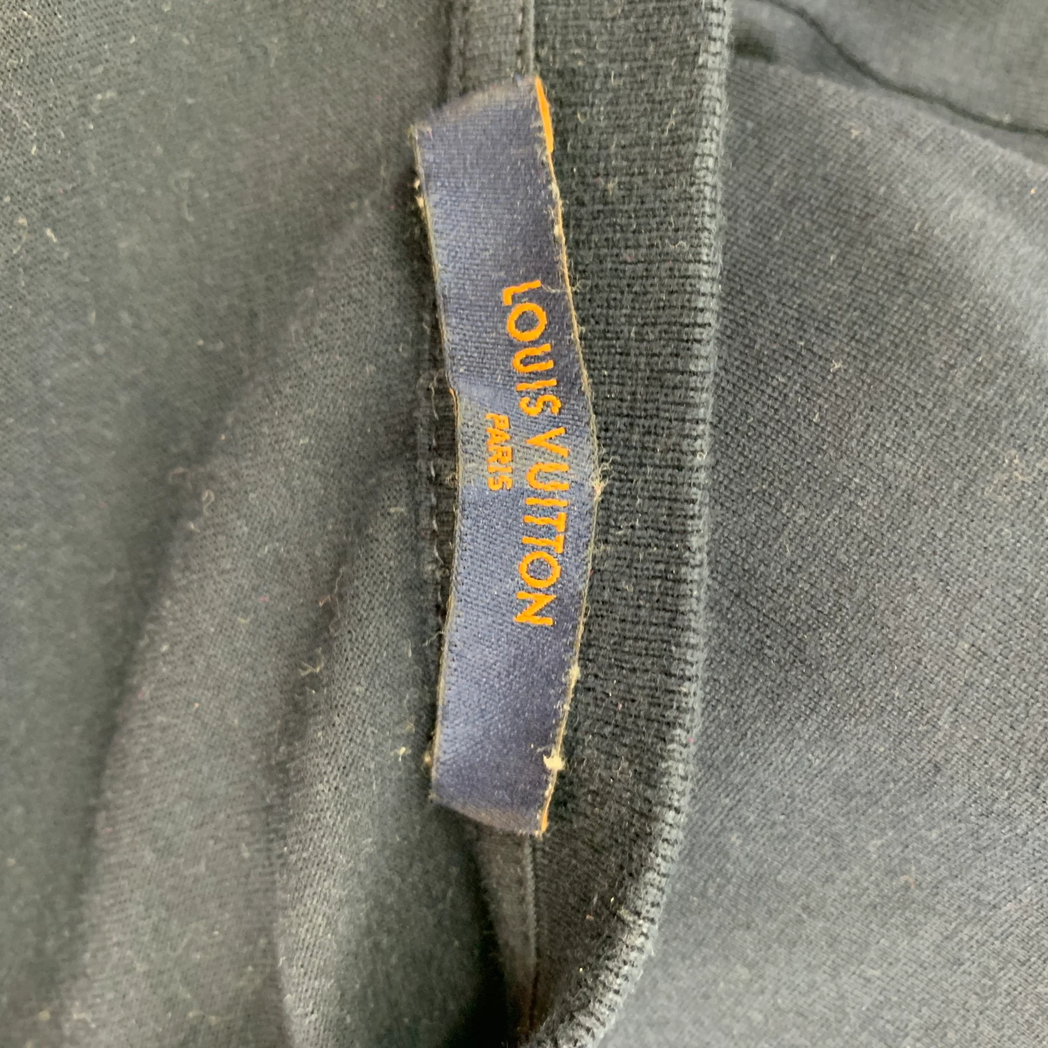 LOUIS VUITTON Size L Navy Cotton Crew-Neck T-shirt - Image 7