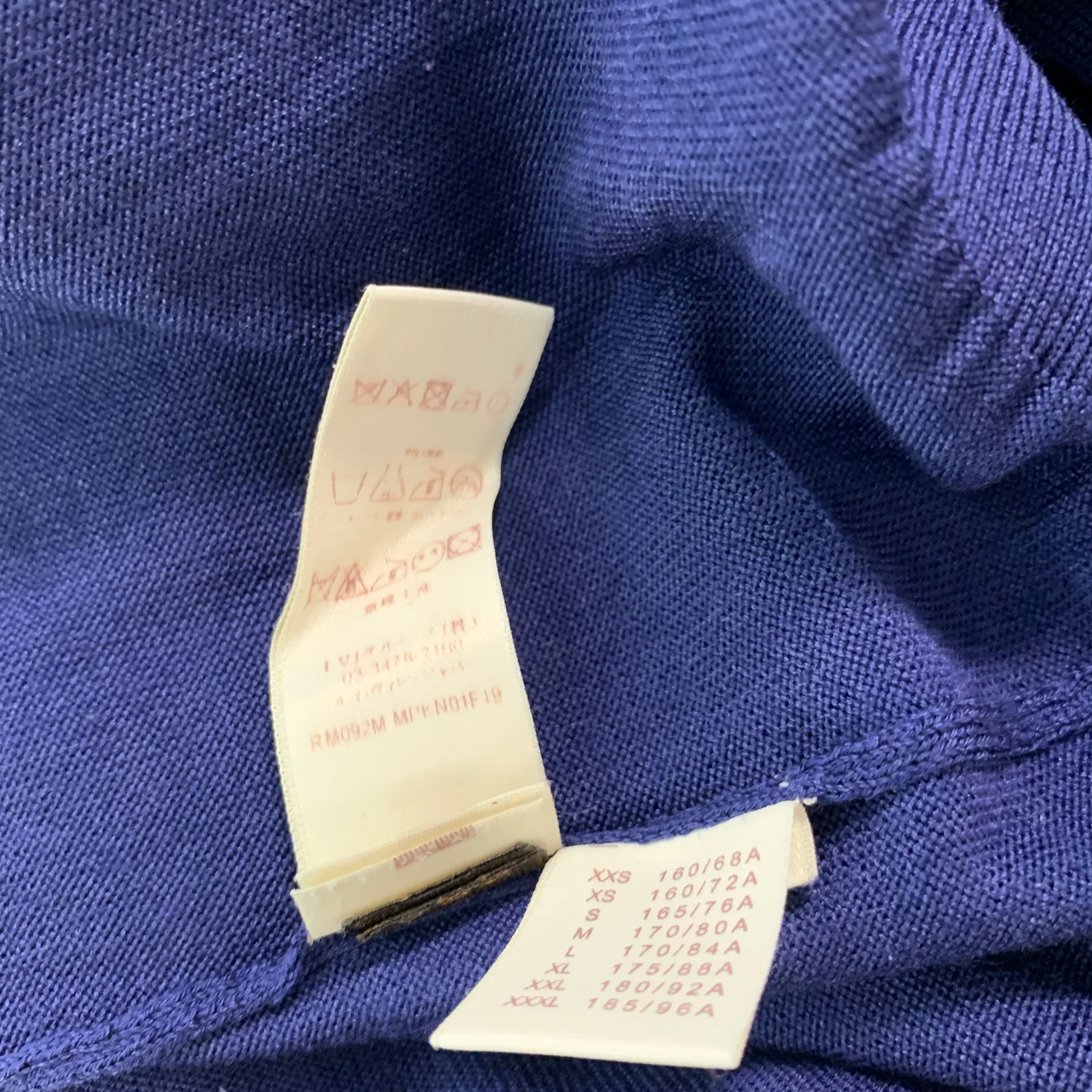 LOUIS VUITTON Size M Blue Knitted Wool Silk Crew-Neck Pullover - Image 6