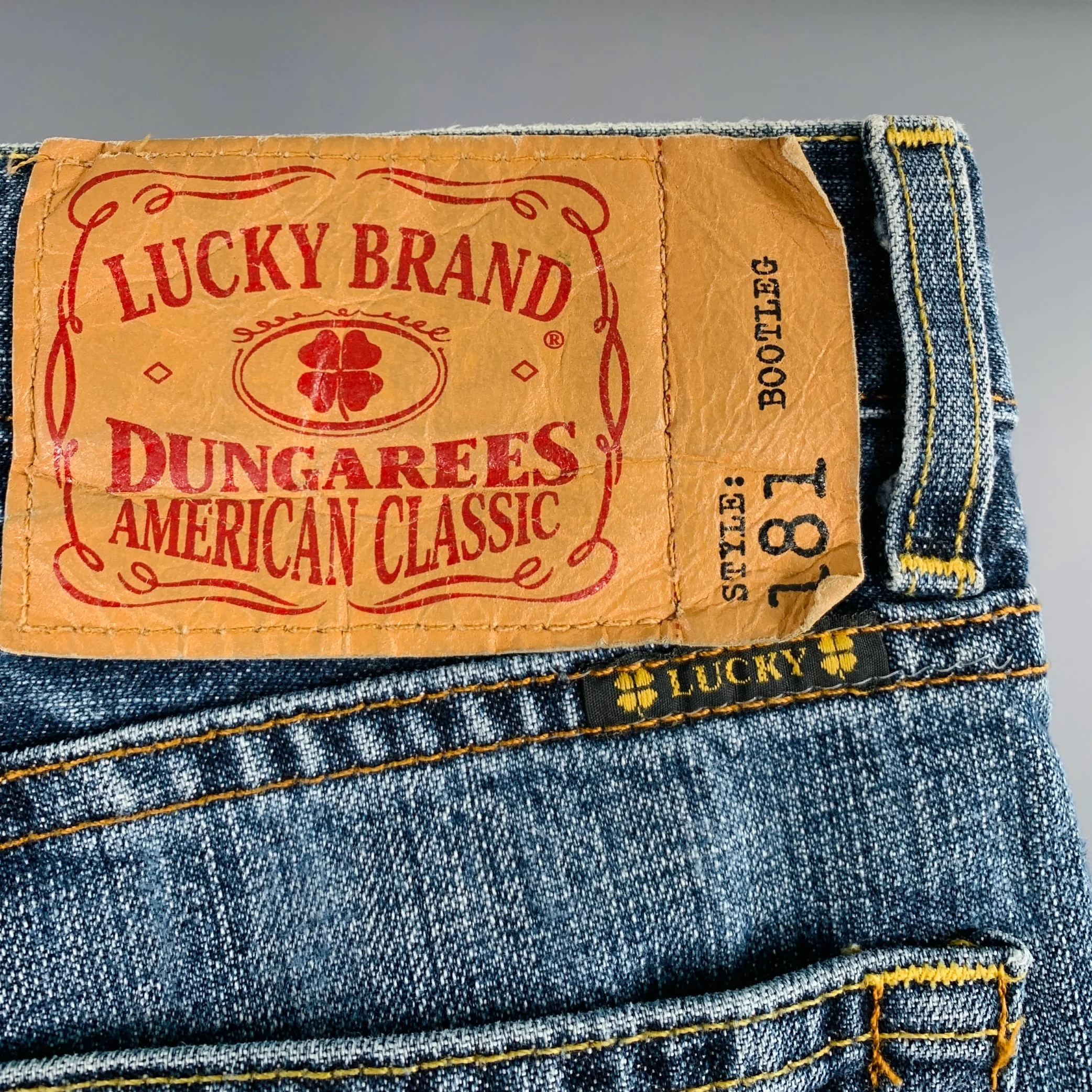 LUCKY BRAND Size 29 Blue Contrast Stitch Cotton Bootcut Jeans - Image 3