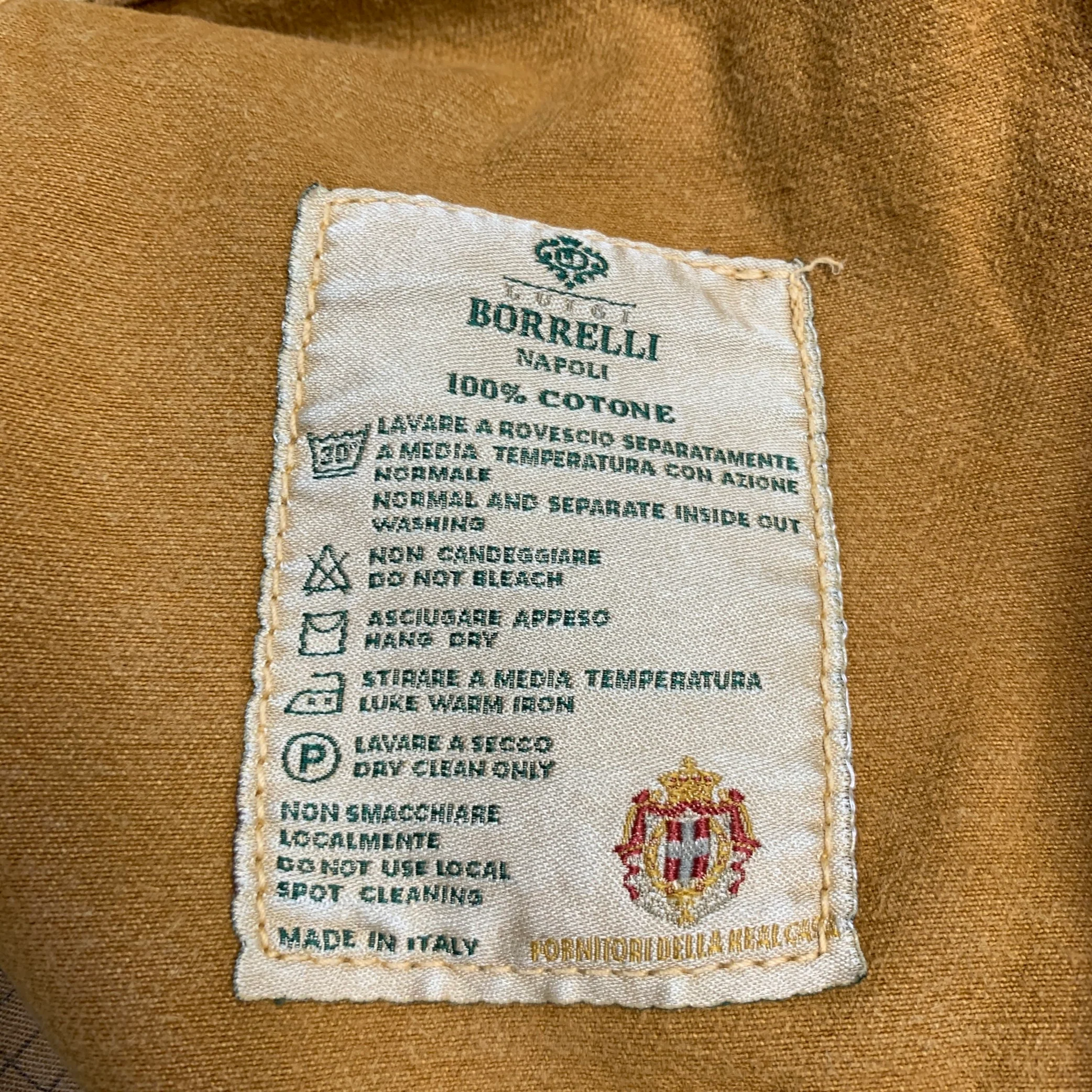 LUIGI BORRELLI Size 34 Tan Cotton Jean Cut Casual Pants - Image 6