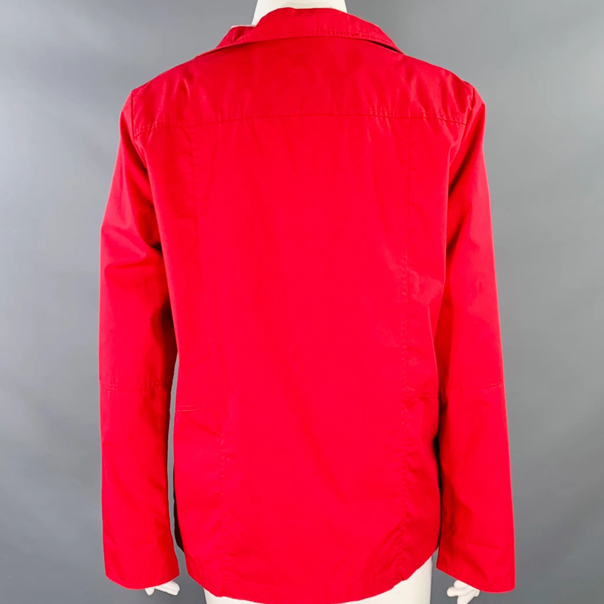 MACKINTOSH Size L Red Polyester Cotton Large Pockets Jacket - Image 3
