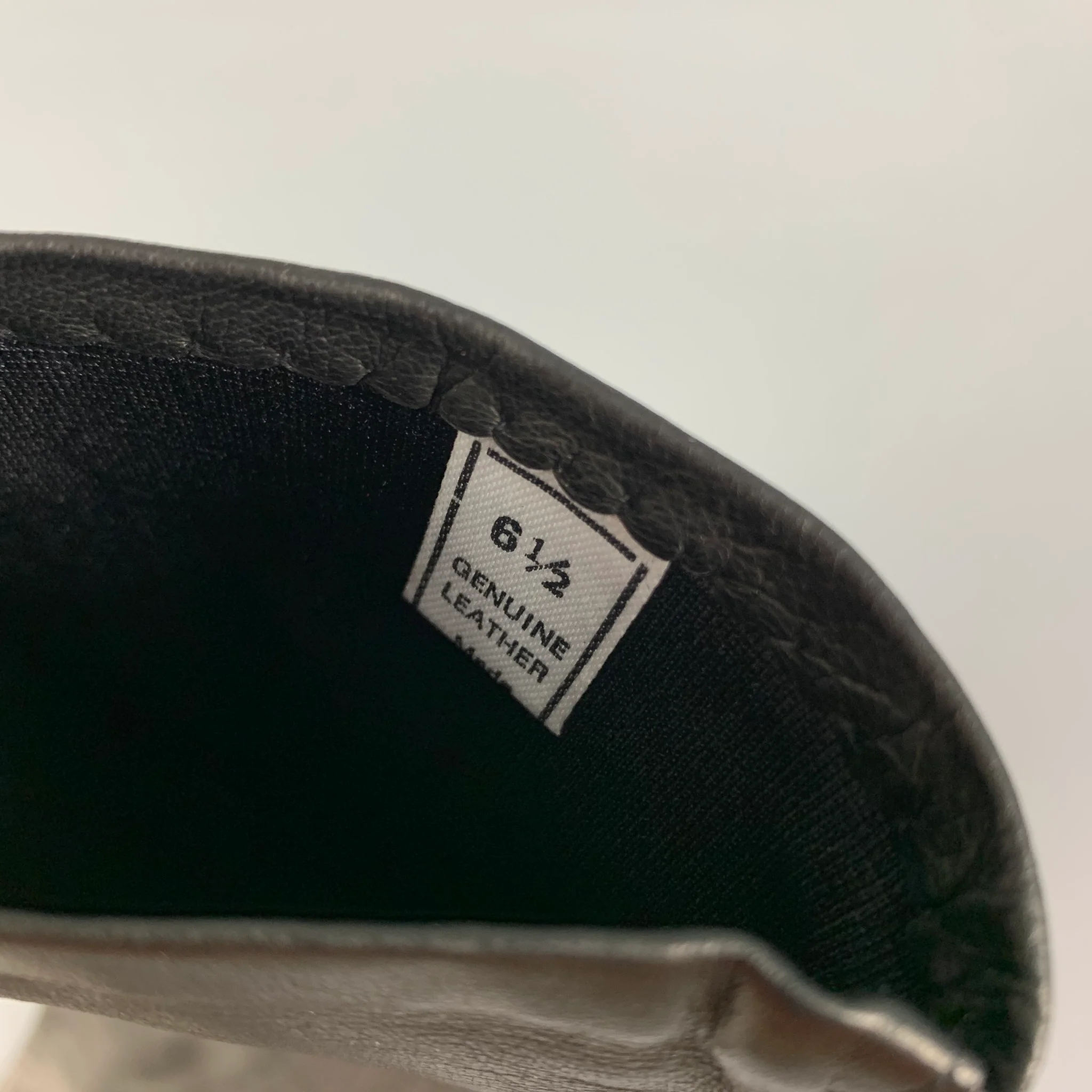 MADOVA Waist Size 6.5 Black Leather Gloves - Image 3