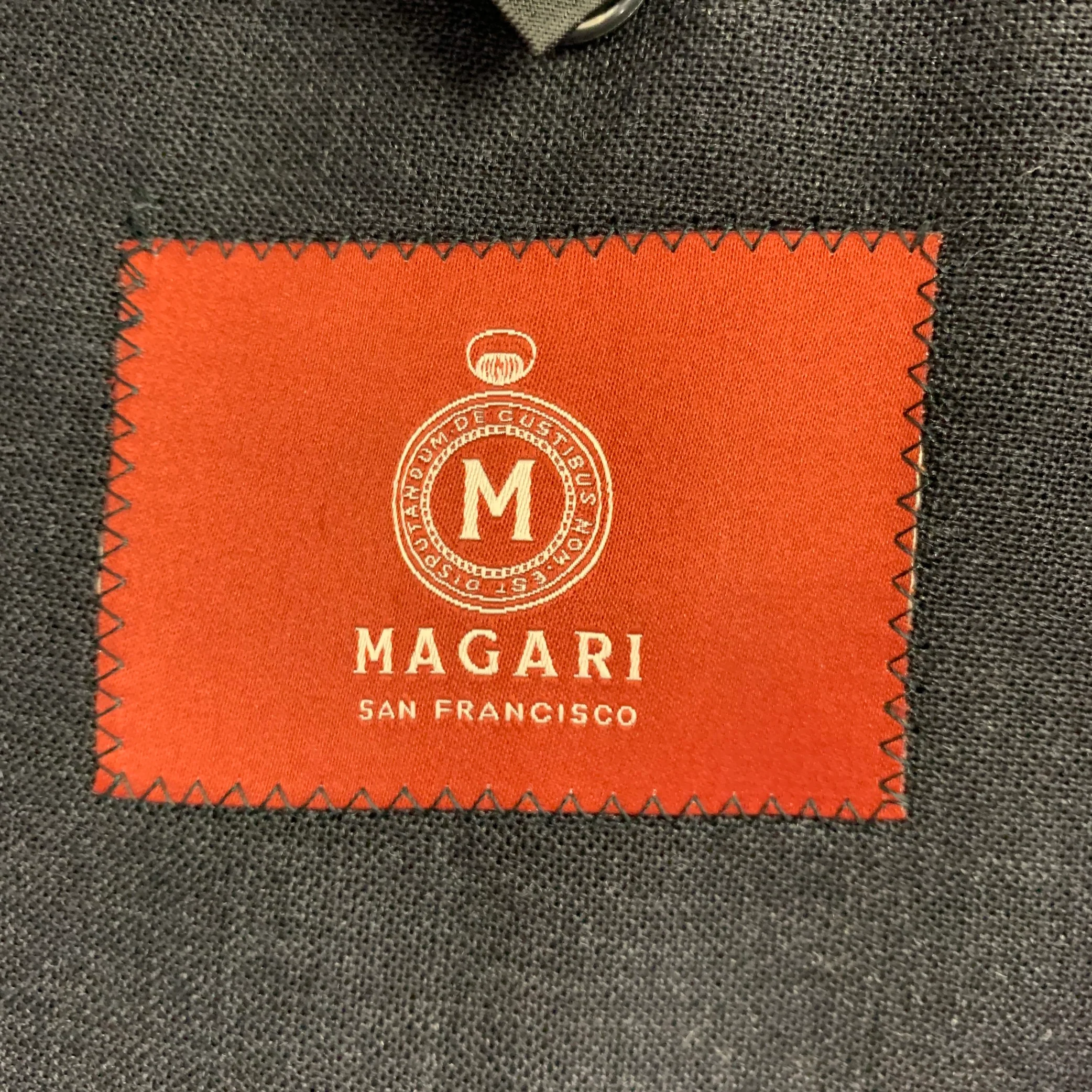 MAGARI Size 40 Grey Charcoal Virgin Wool Sport Coat - Image 6