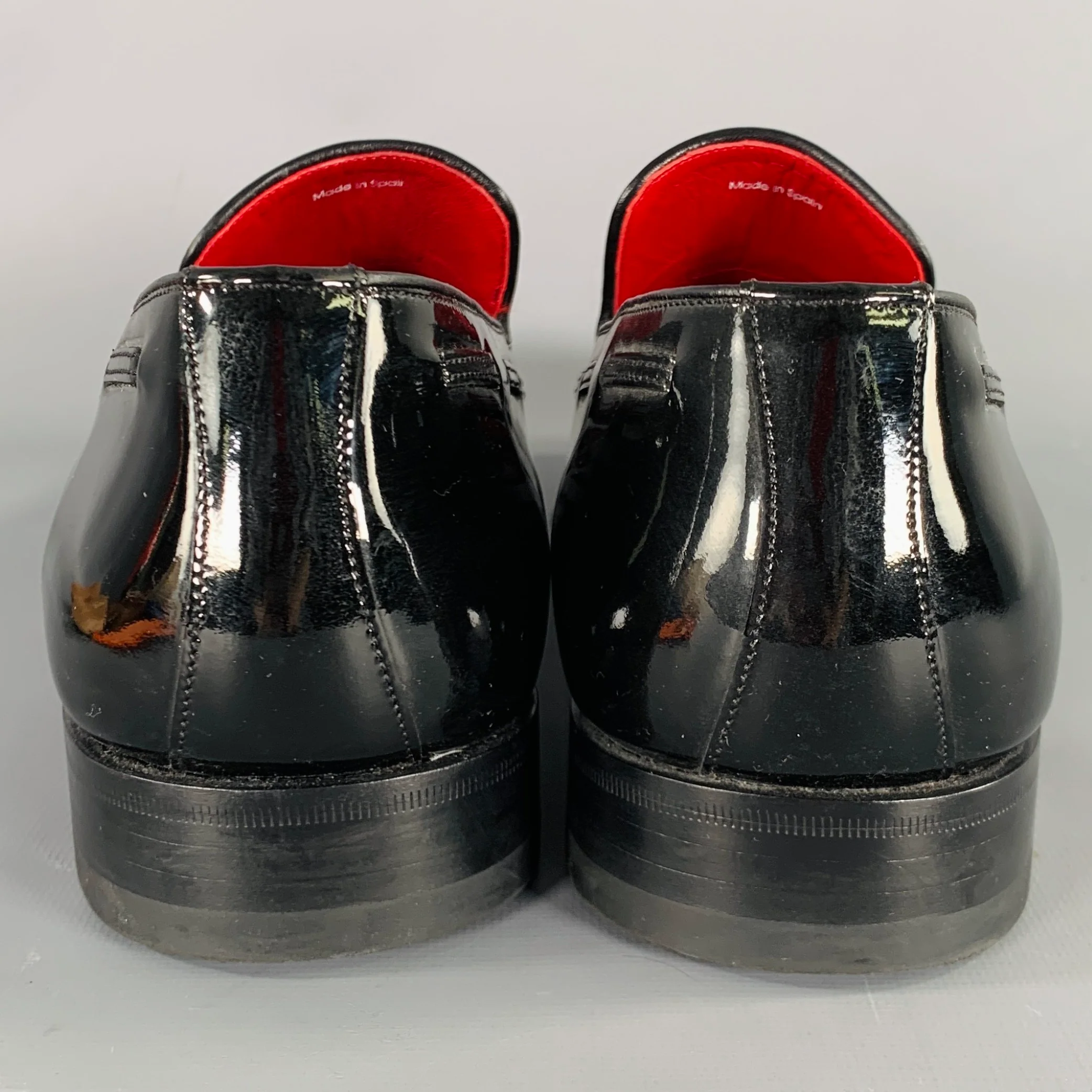 MAGNANNI Size 13 Black Patent Leather Tassels Loafers - Image 3