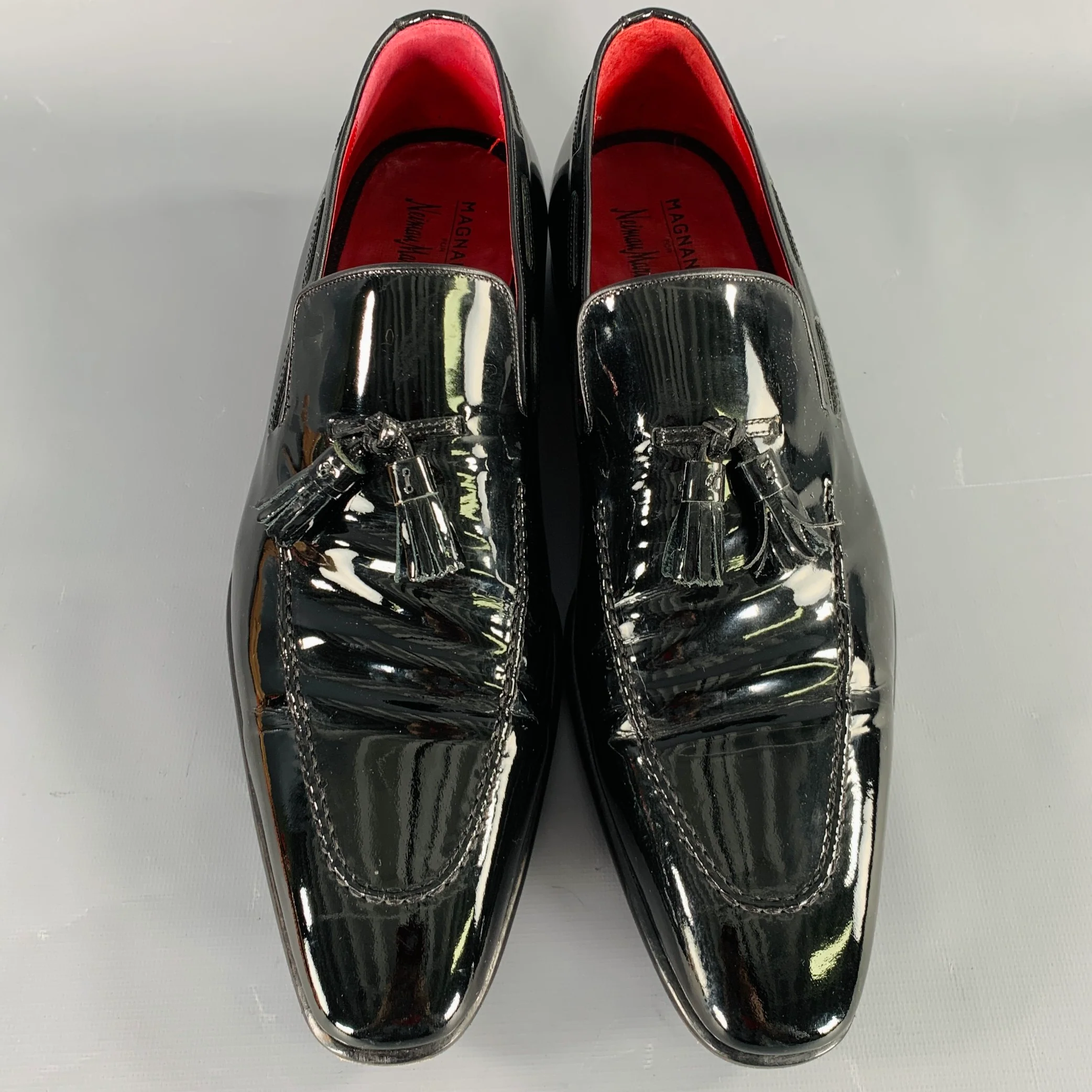 MAGNANNI Size 13 Black Patent Leather Tassels Loafers - Image 4