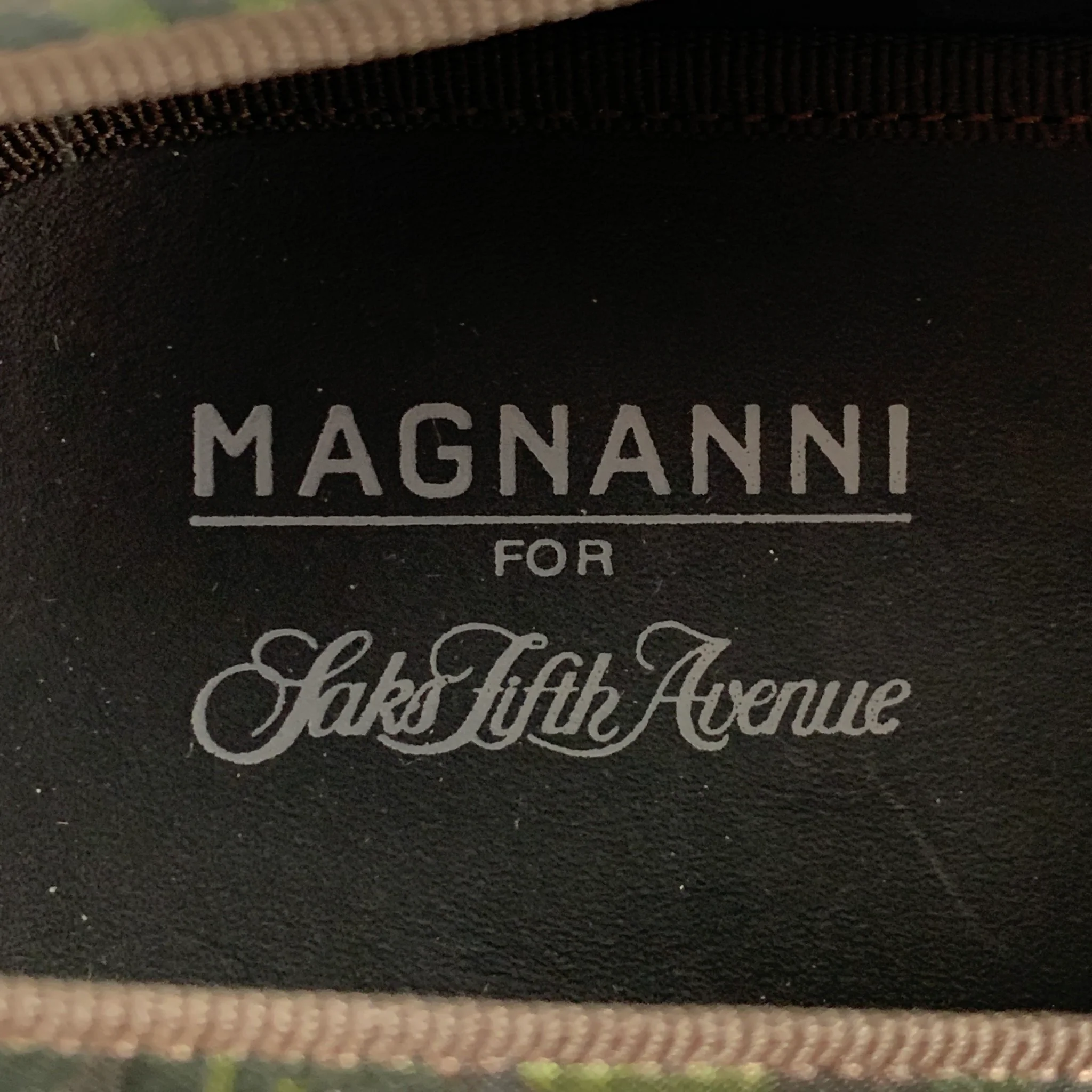 MAGNANNI Size 8 Olive Brown Camouflage Silk Slip On Loafers - Image 6