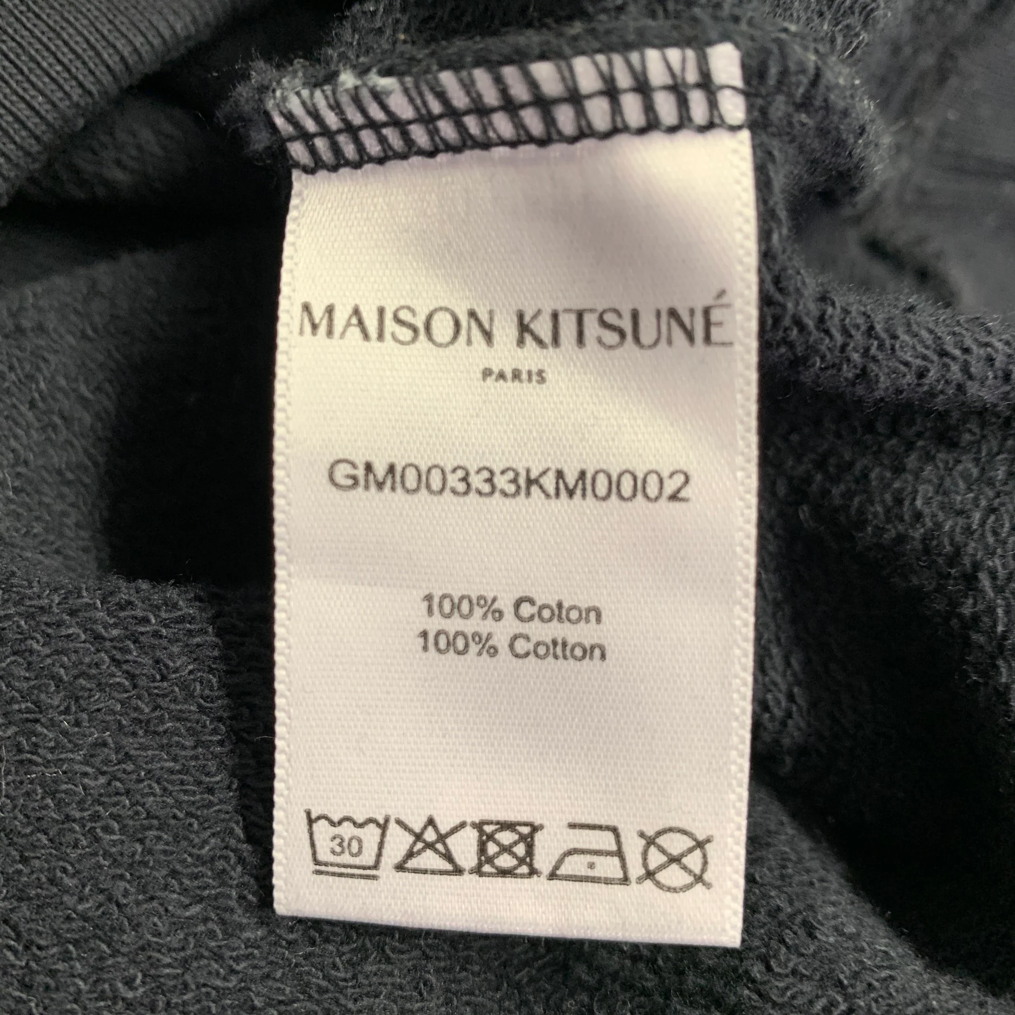 MAISON KITSUNE Size XXL Black Cotton Crew Neck Sweatshirt - Image 6