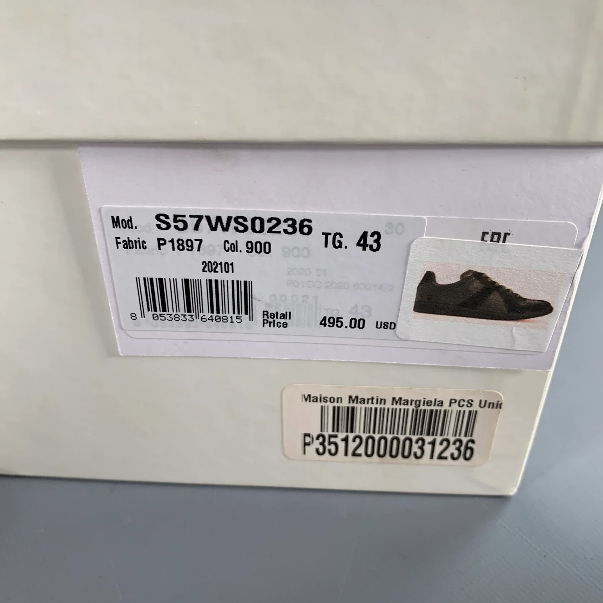 MAISON MARGIELA Size 10 Black Leather Suede Low Top Sneakers - Image 11