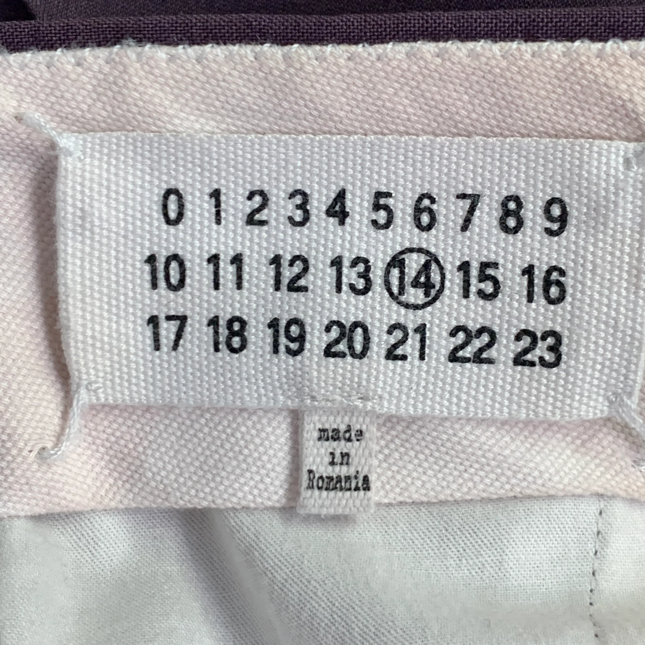 MAISON MARGIELA Size 30 Purple Plum Virgin Wool Flat Front Dress Pants - Image 3