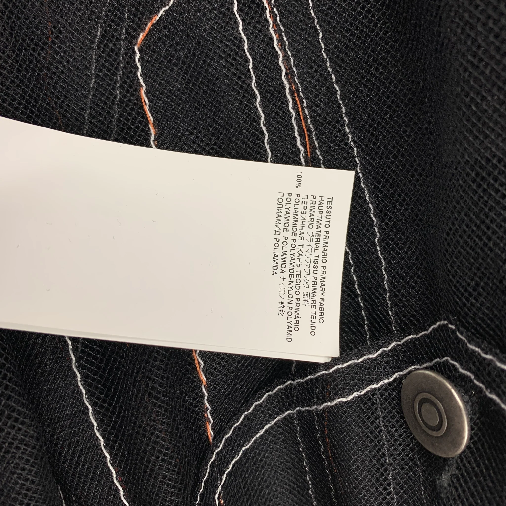 MAISON MARGIELA Size 8 Black Sheer Tulle Polyamide Jacket - Image 6