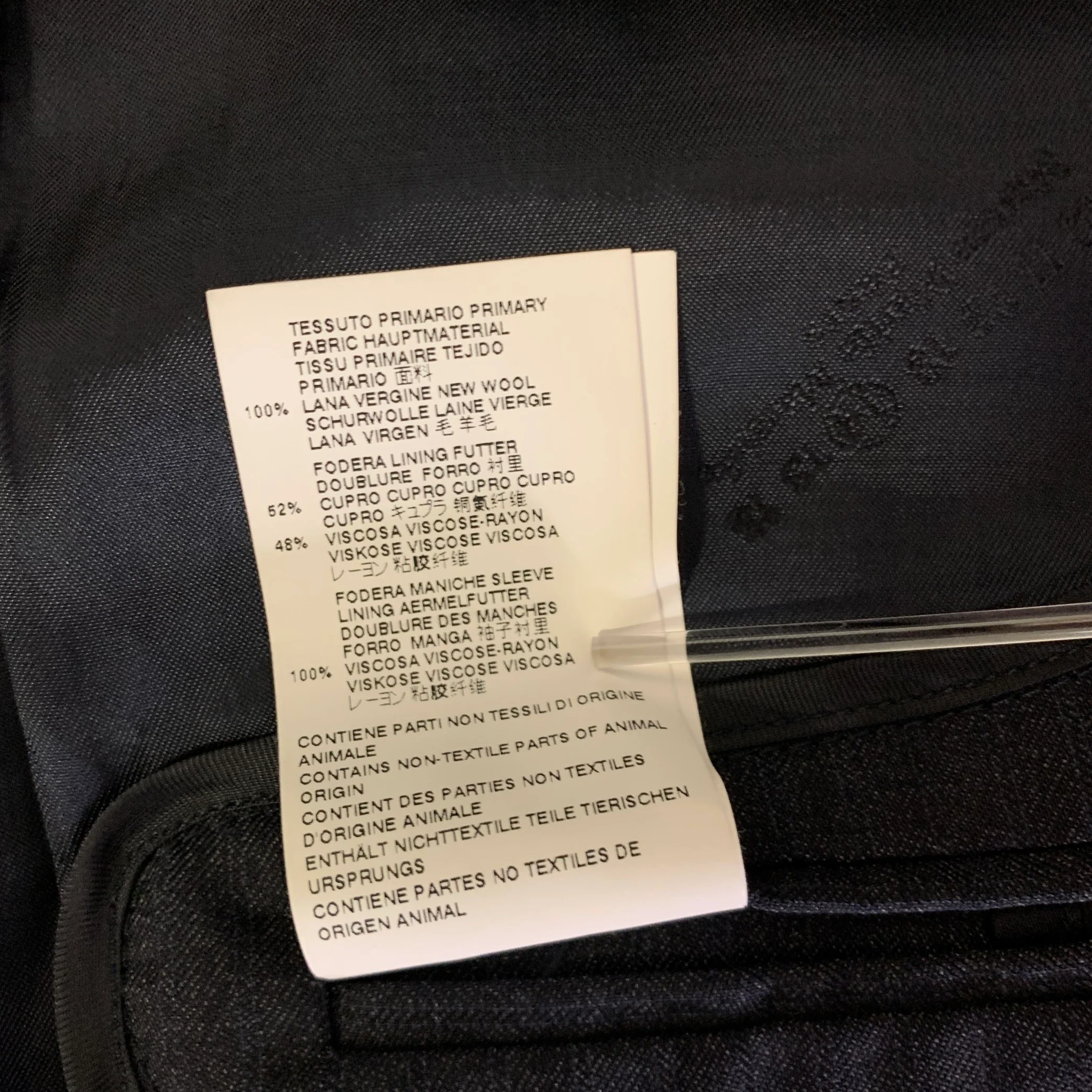 MAISON MARGIELA Size 42  Charcoal Navy Pinstripe Wool Notch Lapel Sport Coat - Image 8