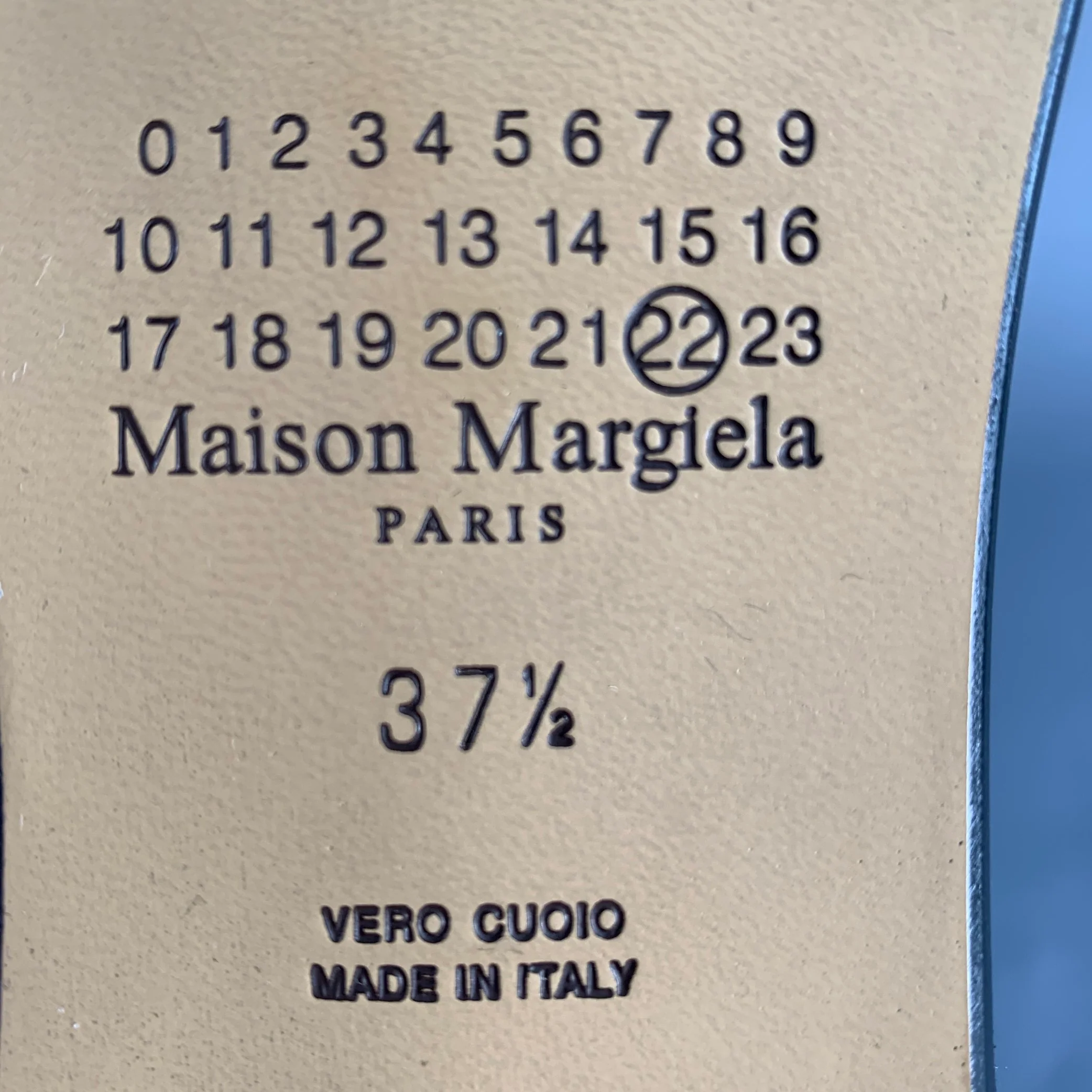 MAISON MARGIELA Size 7.5 Blue Velvet Tabi Flats - Image 7