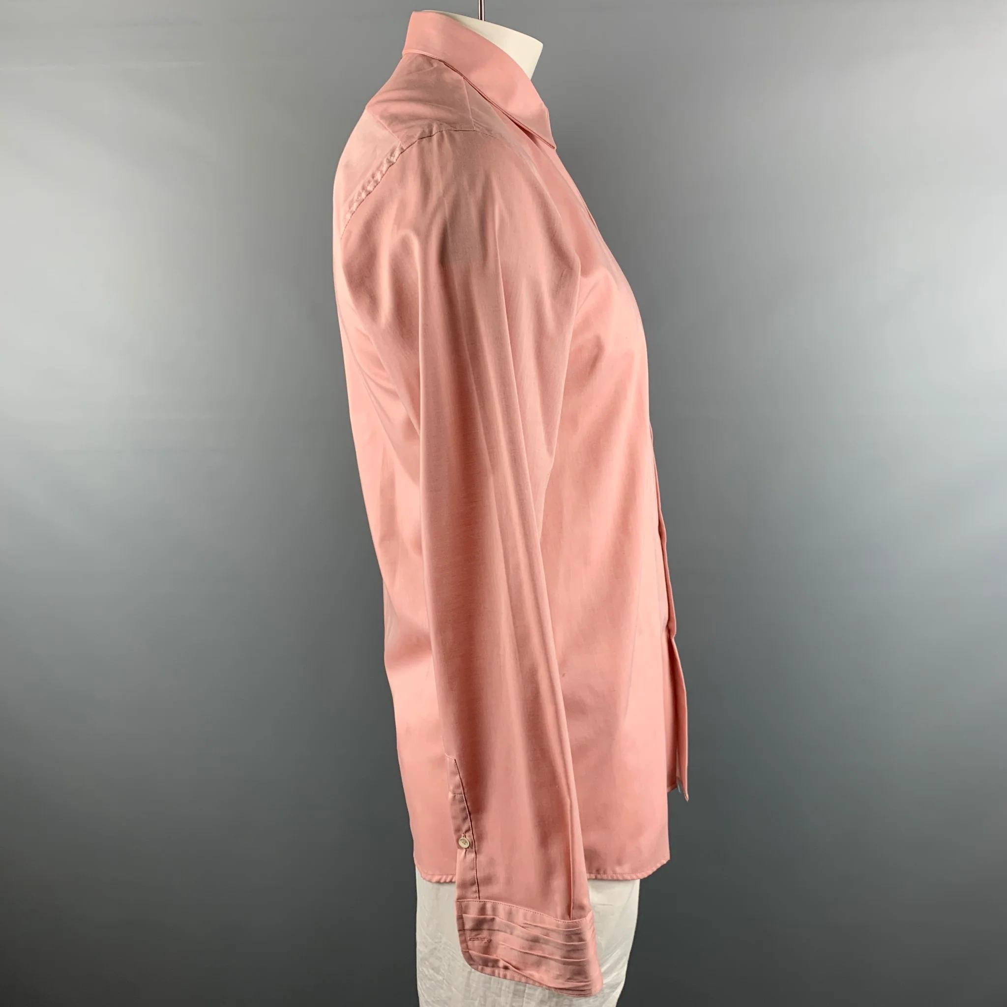 MAISON MARGIELA Size L Pink Cotton Long Sleeve Shirt - Image 2