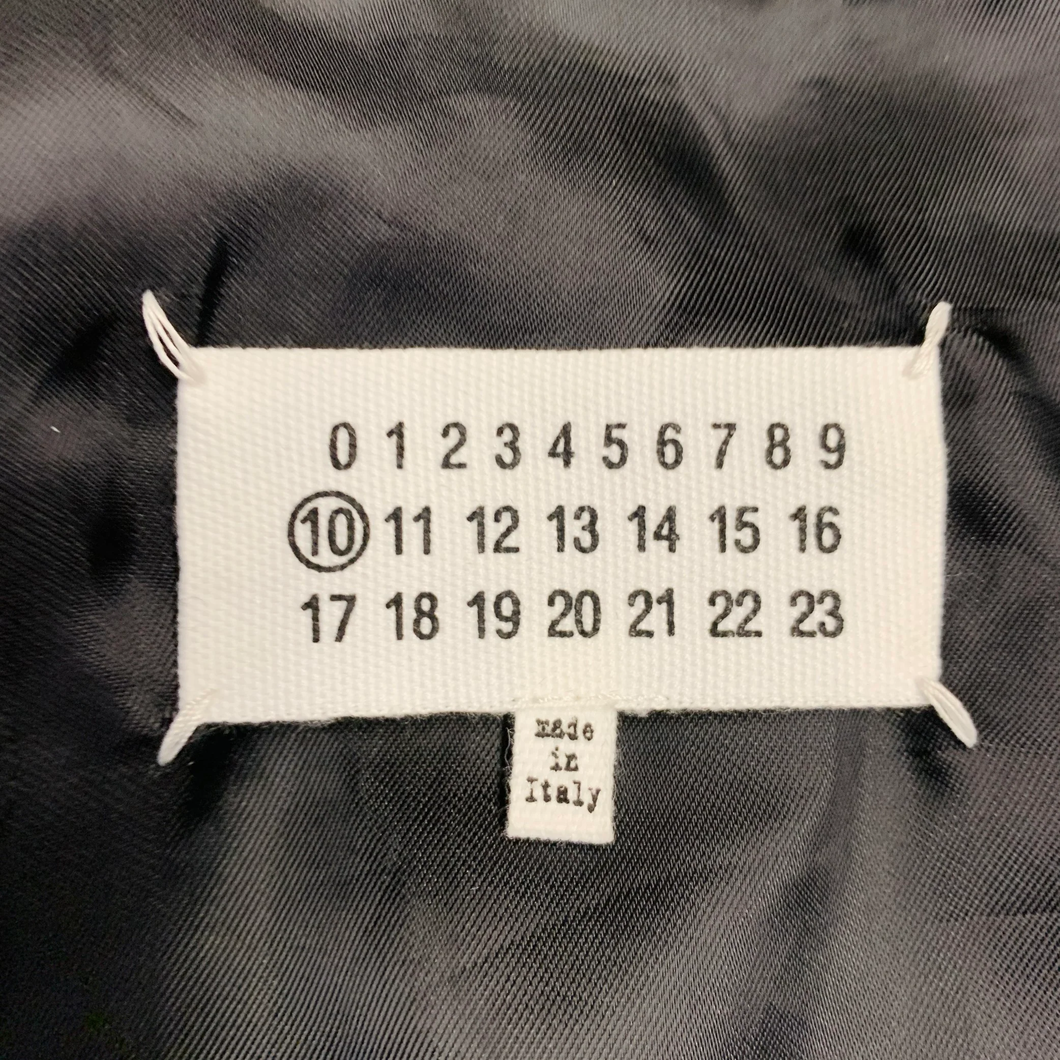 MAISON MARGIELA Size S Black Polyester Quilted Bomber Jacket - Image 5