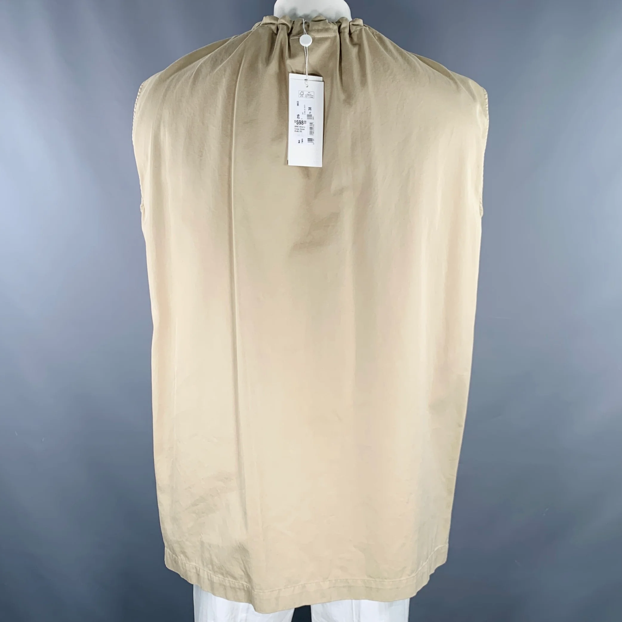 MAISON MARGIELA Size XS Khaki Cotton Cargo Pockets Dress - Image 3
