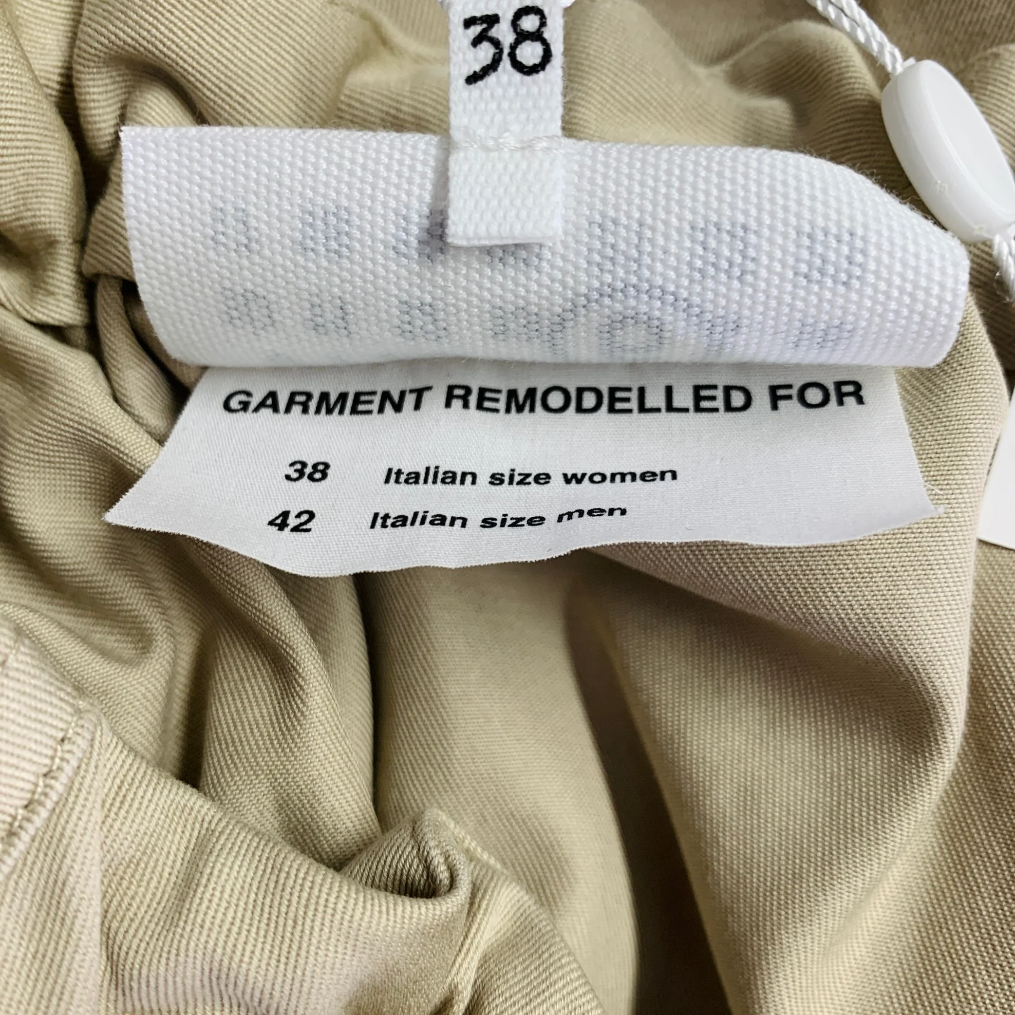 MAISON MARGIELA Size XS Khaki Cotton Cargo Pockets Dress - Image 5