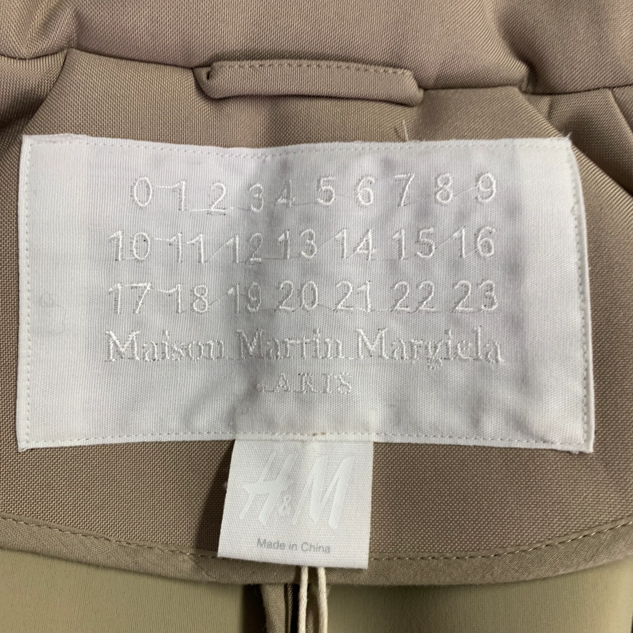 MAISON MARGIELA x H&M Size 6 Beige Polyester Blend Cutout Jacket Blazer - Image 5