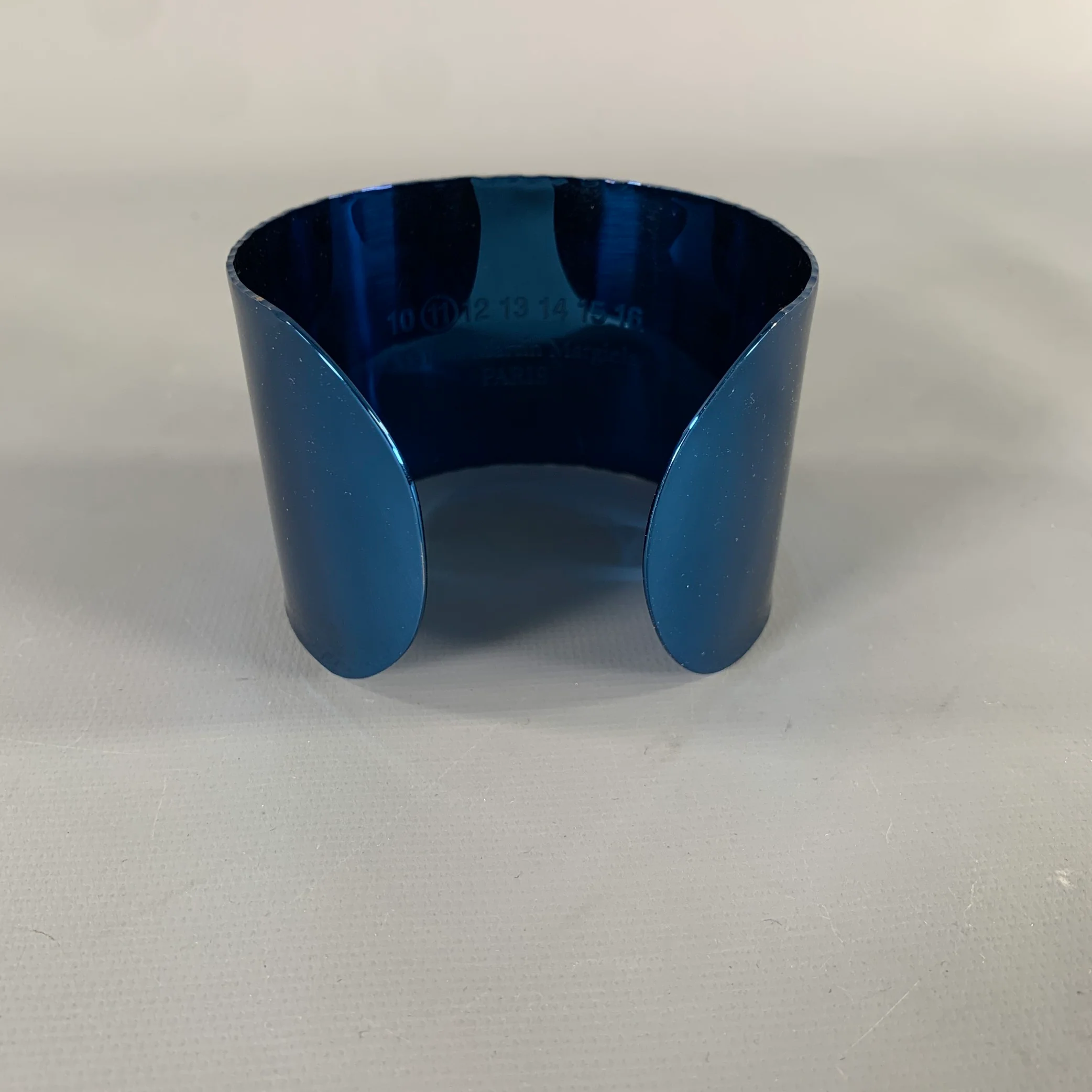 MAISON MARTIN MARGIELA Blue Metallic Metal Bracelet - Image 2